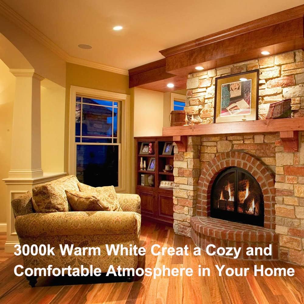 H&Z Par20 Bulbs 50W Range Hood Light Bulbs, 6Pcs Par20 50W 120V Flood Light Bulbs, Dimmable, High Brightness & Cri100, E26 Base,