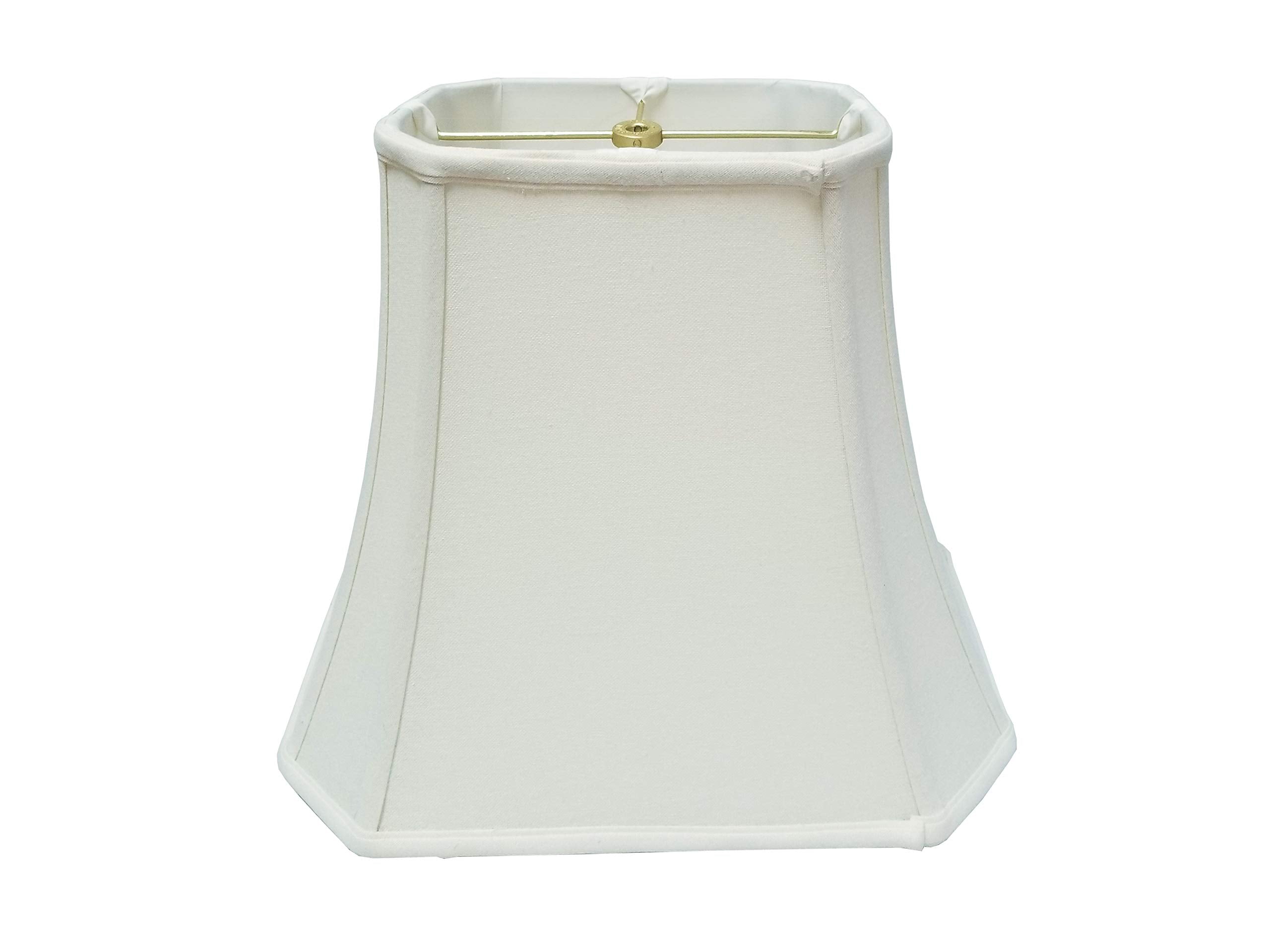Royal Designs Rectangle Cut Corner Lamp Shade, White, (6 x 8) x (9 x 14) x 10.5