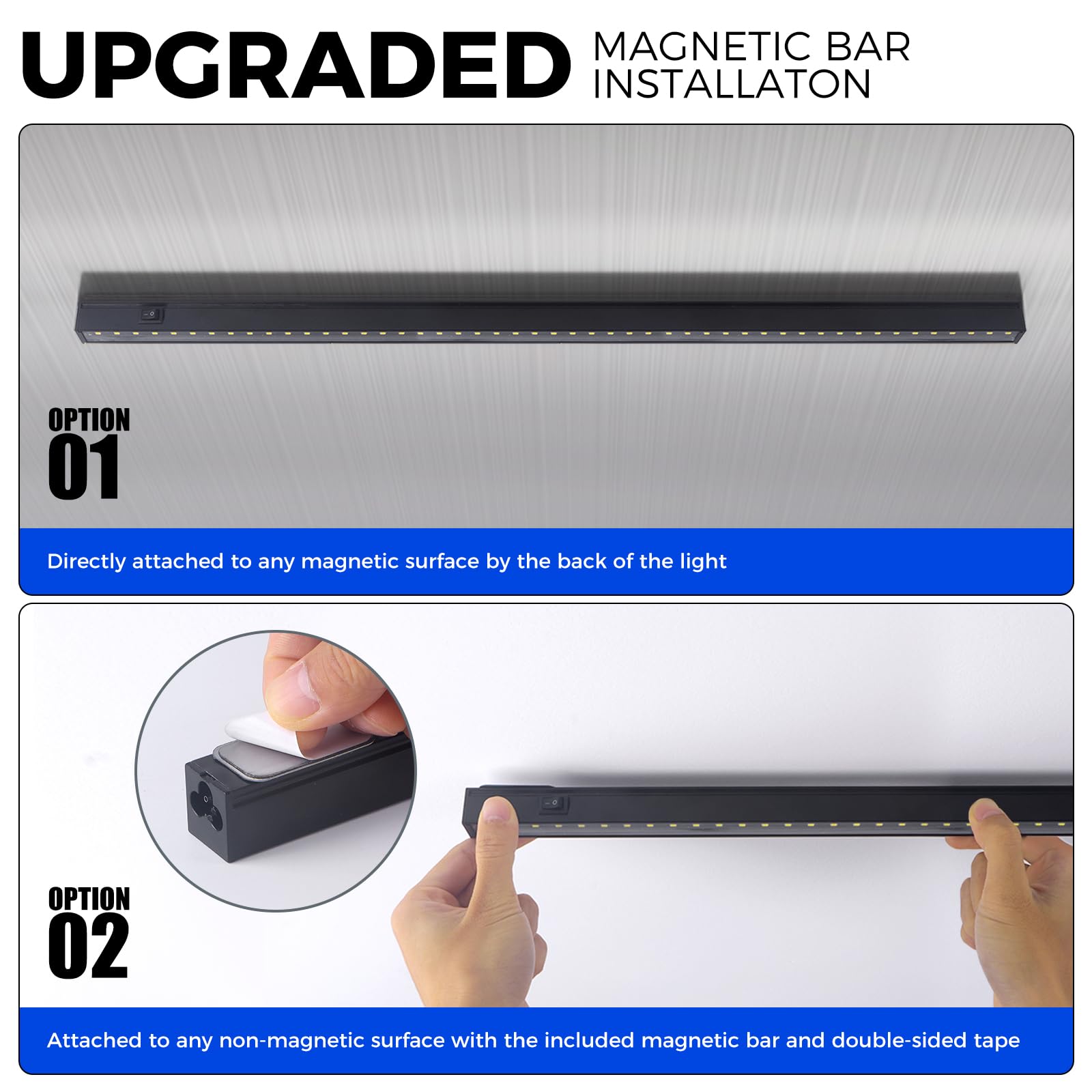 Barrina T5 LED Grow Light Strip, 10W (2 x 5W), 1FT, Full Spectrum, Magnetic Design, 5000K, 2 Packs