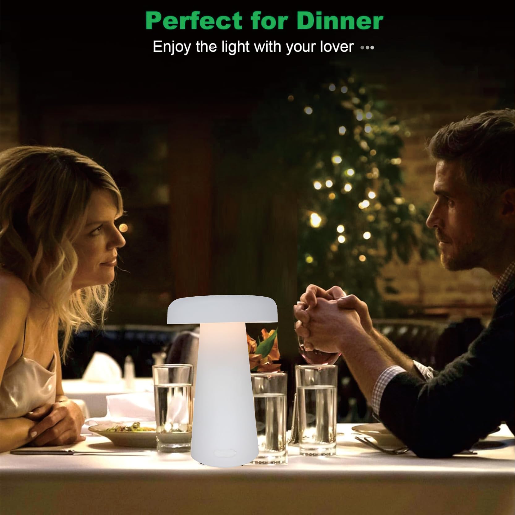 Yoniku Mini Battery Powered Table Lamp Night Light For Kids Gentle Night Light Portable And Cordless Small Tiny Night Light 3 Brightness Level Touch Lamp Cute Bedside Lamp (White Tiny, 7.2Inch)