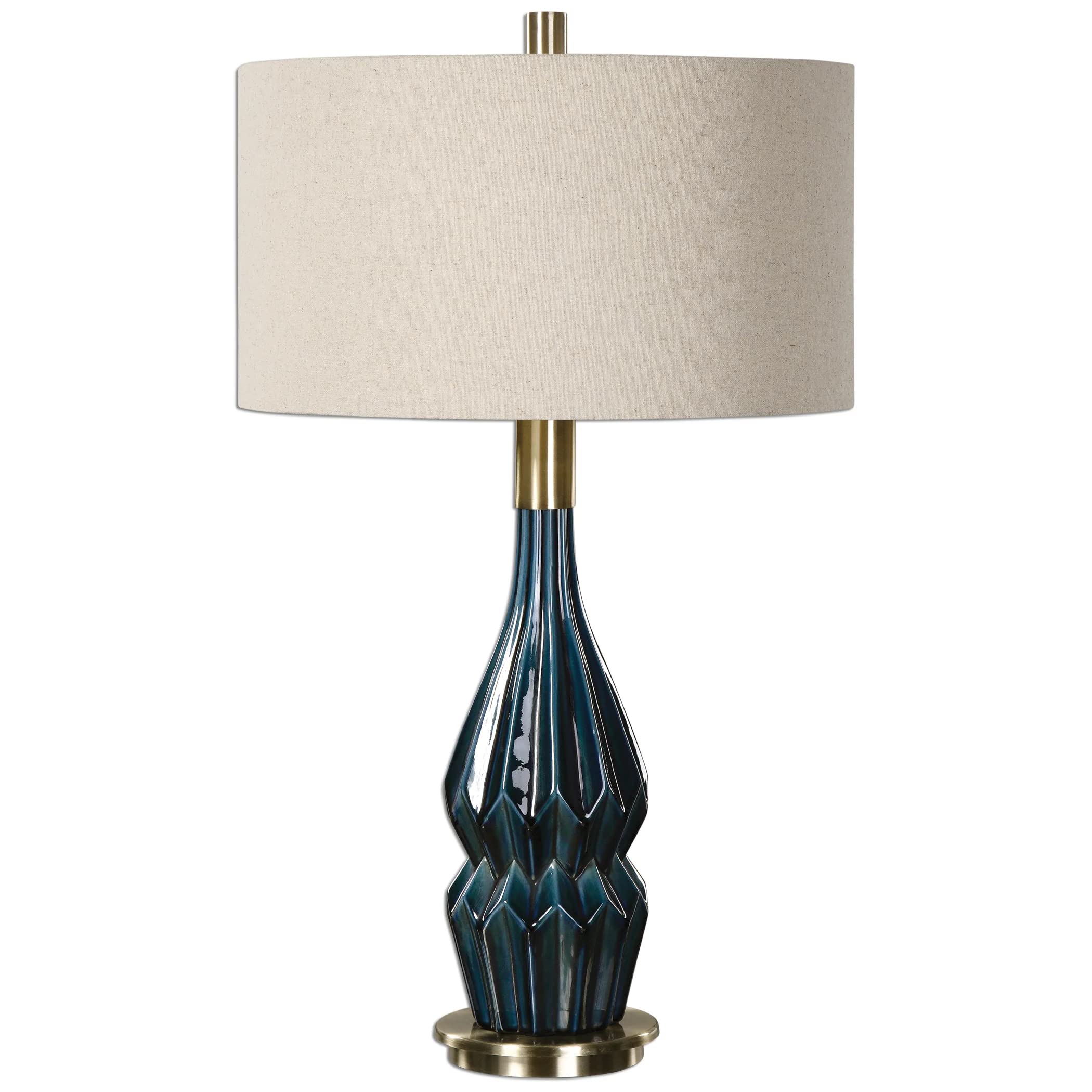 Uttermost Prussian - 1 Light Table Lamp - 18 Inches Wide By 18 Inches Deep