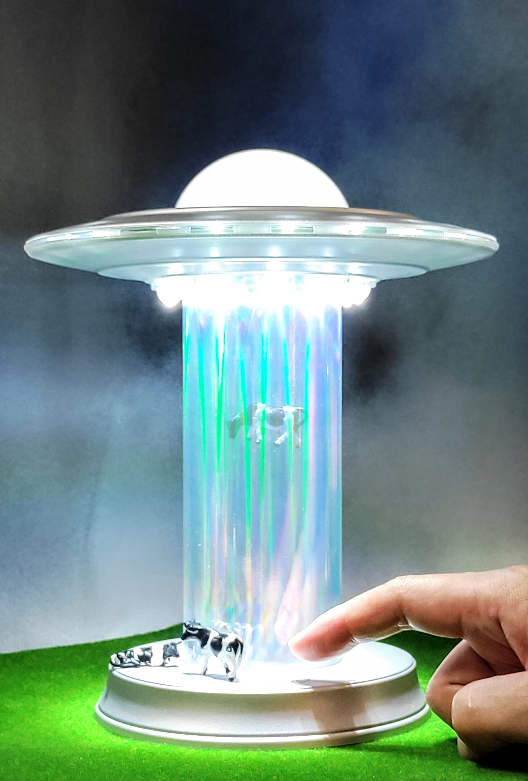 WAN TAI UFO Lamp - Galaxy II, Silver Touch LED Night Light for Living Room & Bedroom, Alien Decoration, Area 51 Inspired