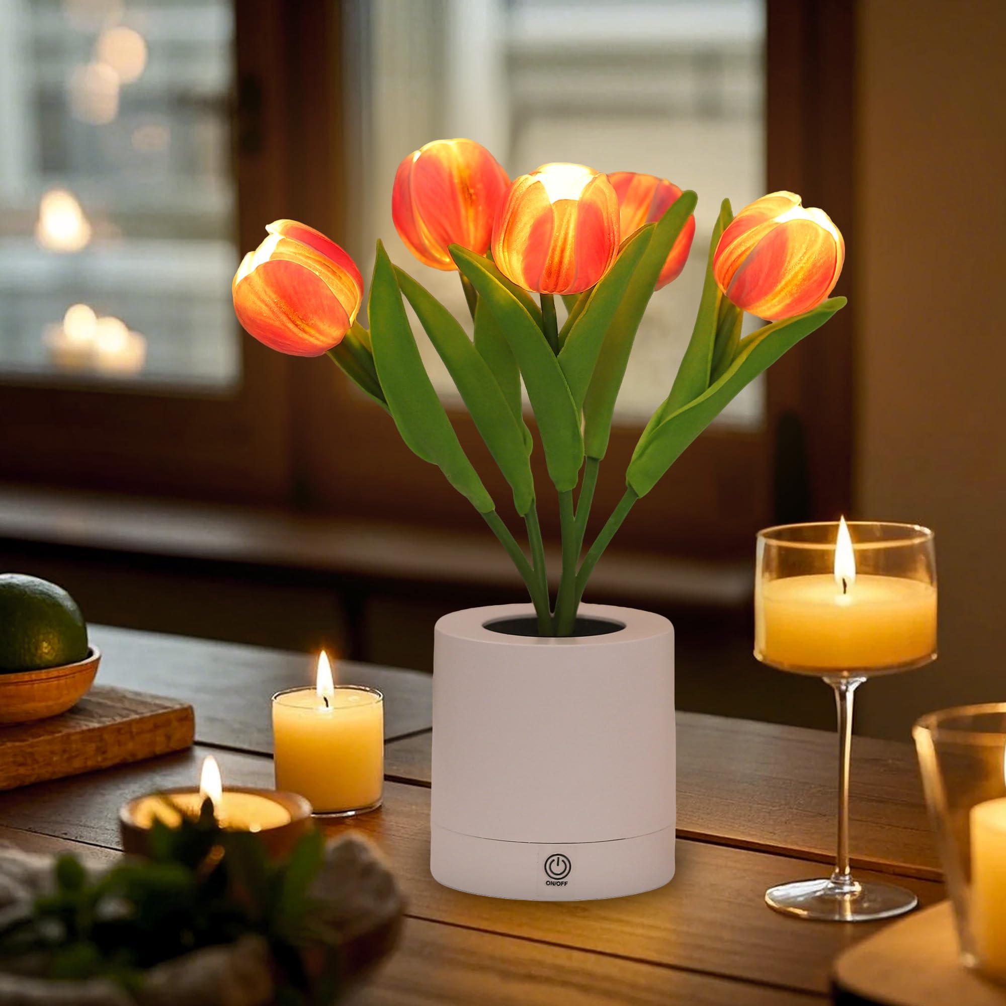 Wsyear Tulip Lamp Gifts For Mom From Daughter, Birthday Gifts For Women, Artificial Flower Lamp Night Light For Bedroom Decor Gi