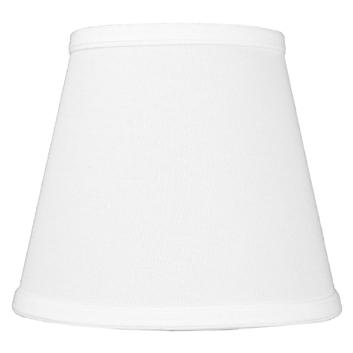 5x8x7 Empire Hardback White Linen Edison Clip-On Lampshade - Perfect for small table lamps, desk lamps, and accent lights -Small