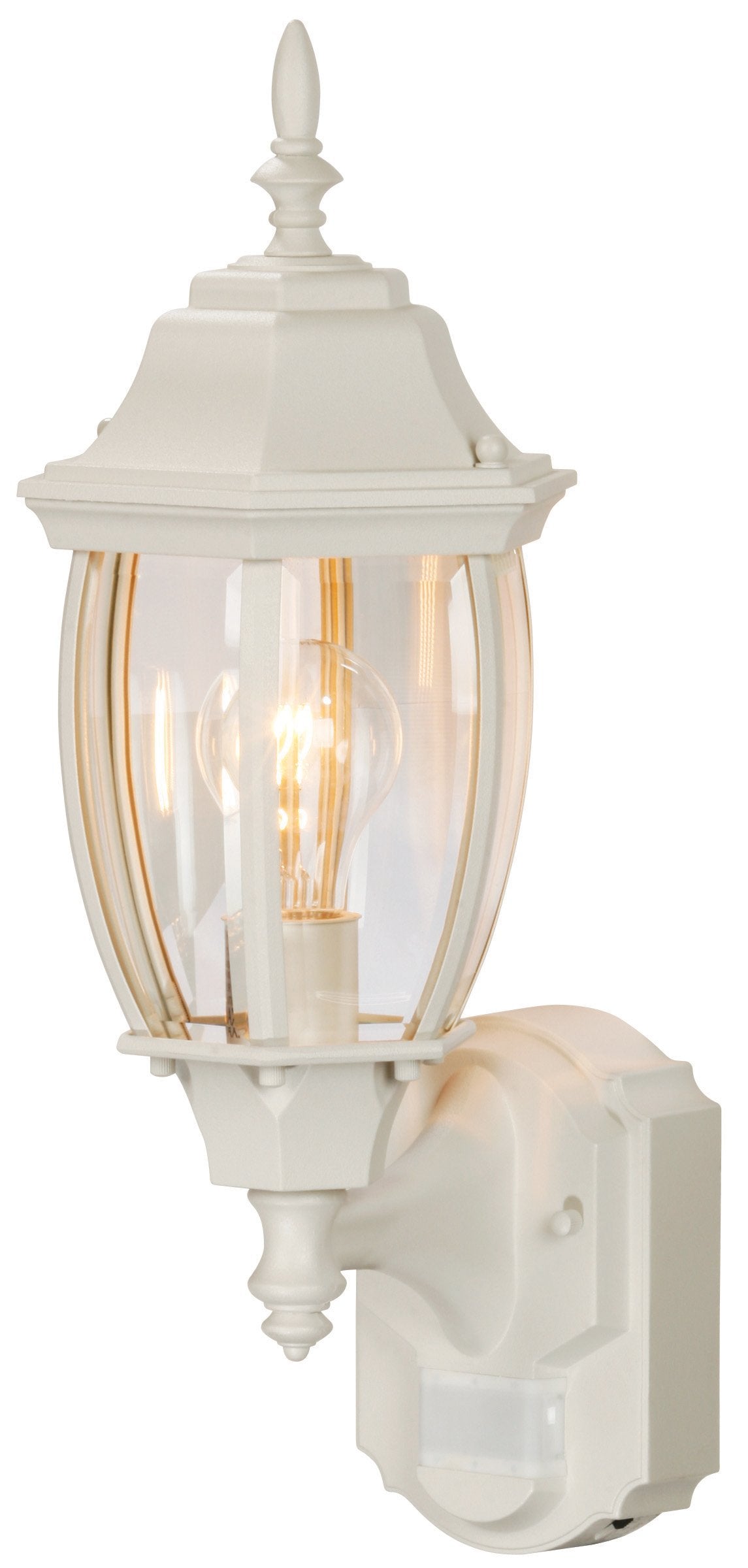 Heath Zenith Six-Sided Die-Cast Aluminum Lantern, White, Model HZ-4192-WH, Beveled Glass, Pack of 1