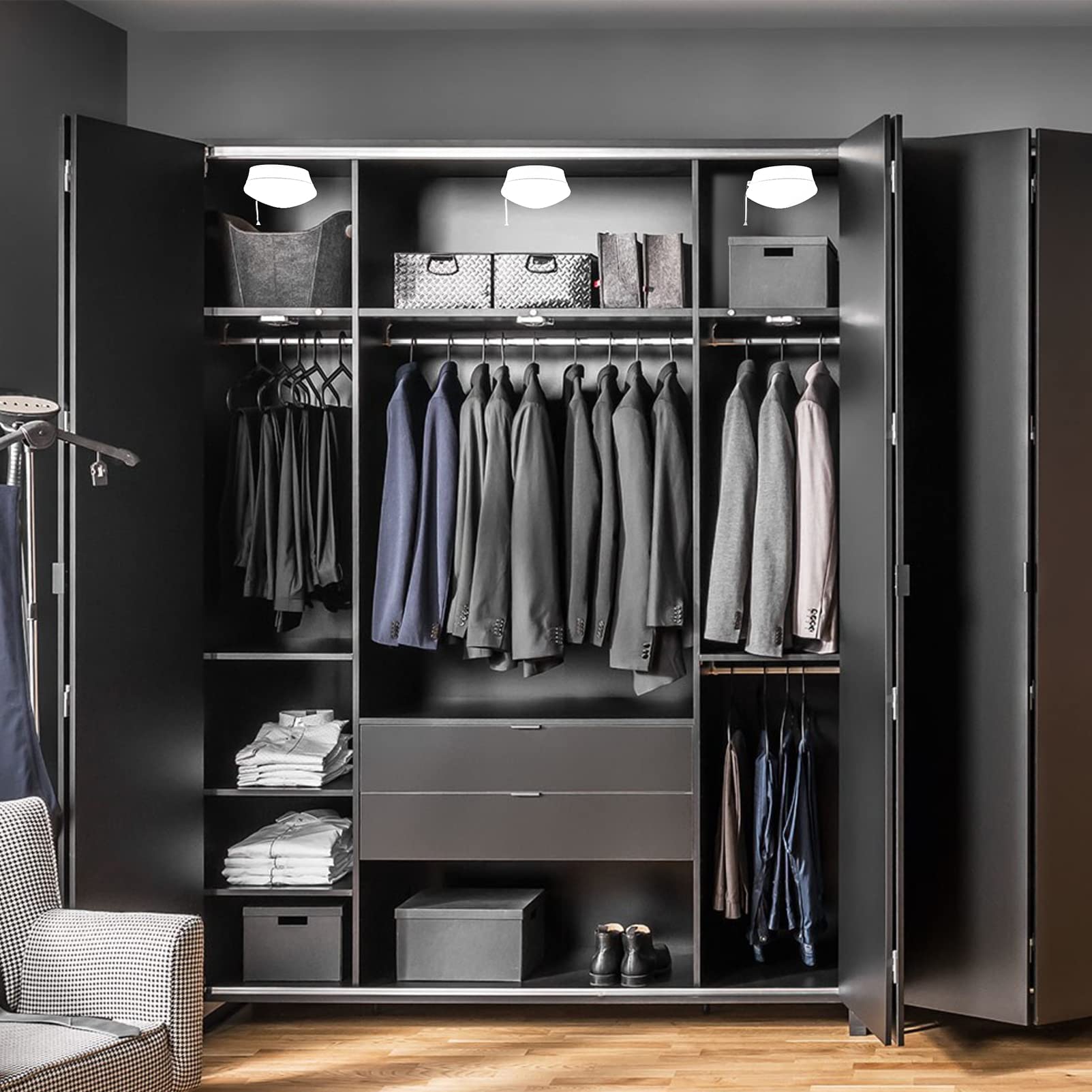 Lightdot 4 Pack 7  Modern Led Ceiling Light With Pull Chain 12W 4000K  1300Lm  125W E26 Bulb Replacement  Energy Saving Flush Mount Lighting For Closets/Bedroom/Corridor