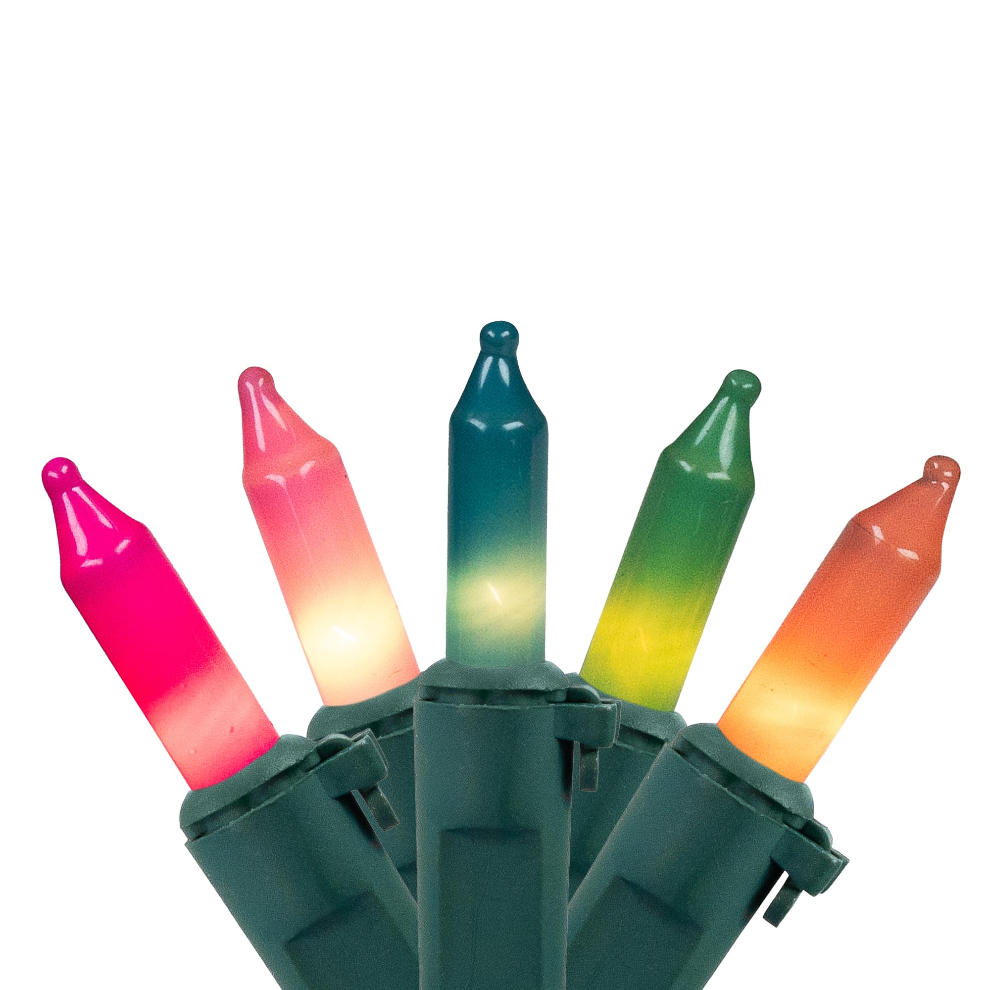 Northlight Mini Christmas Light Set - 100ct - 20 Green Wire - Pastel Multicolor - Glass