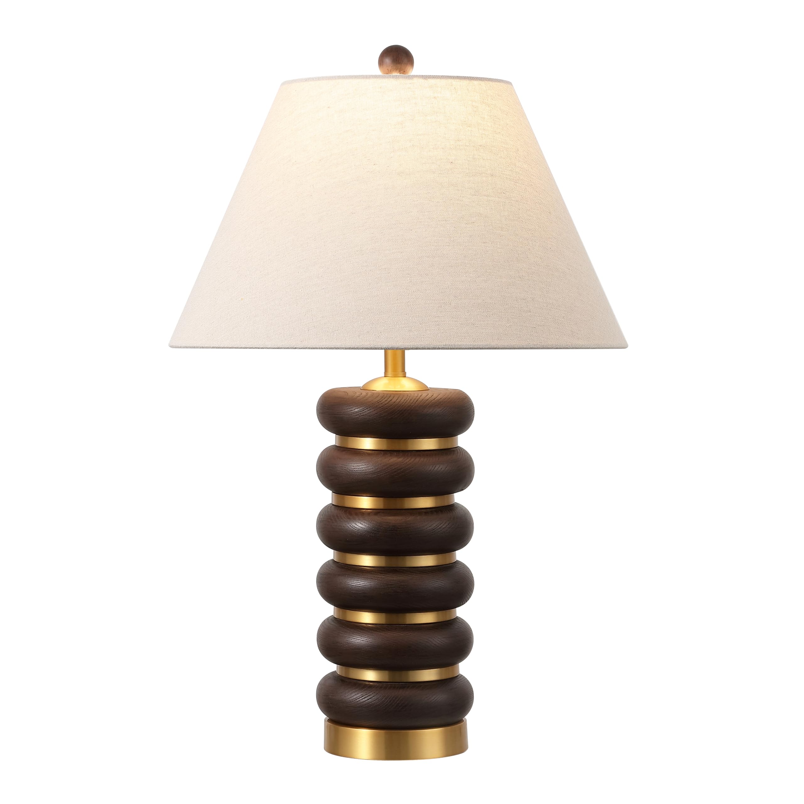 SAFAVIEH Lighting Collection Arani Dark Brown/Brass 25-inch Table Lamp (LED Bulb Included)