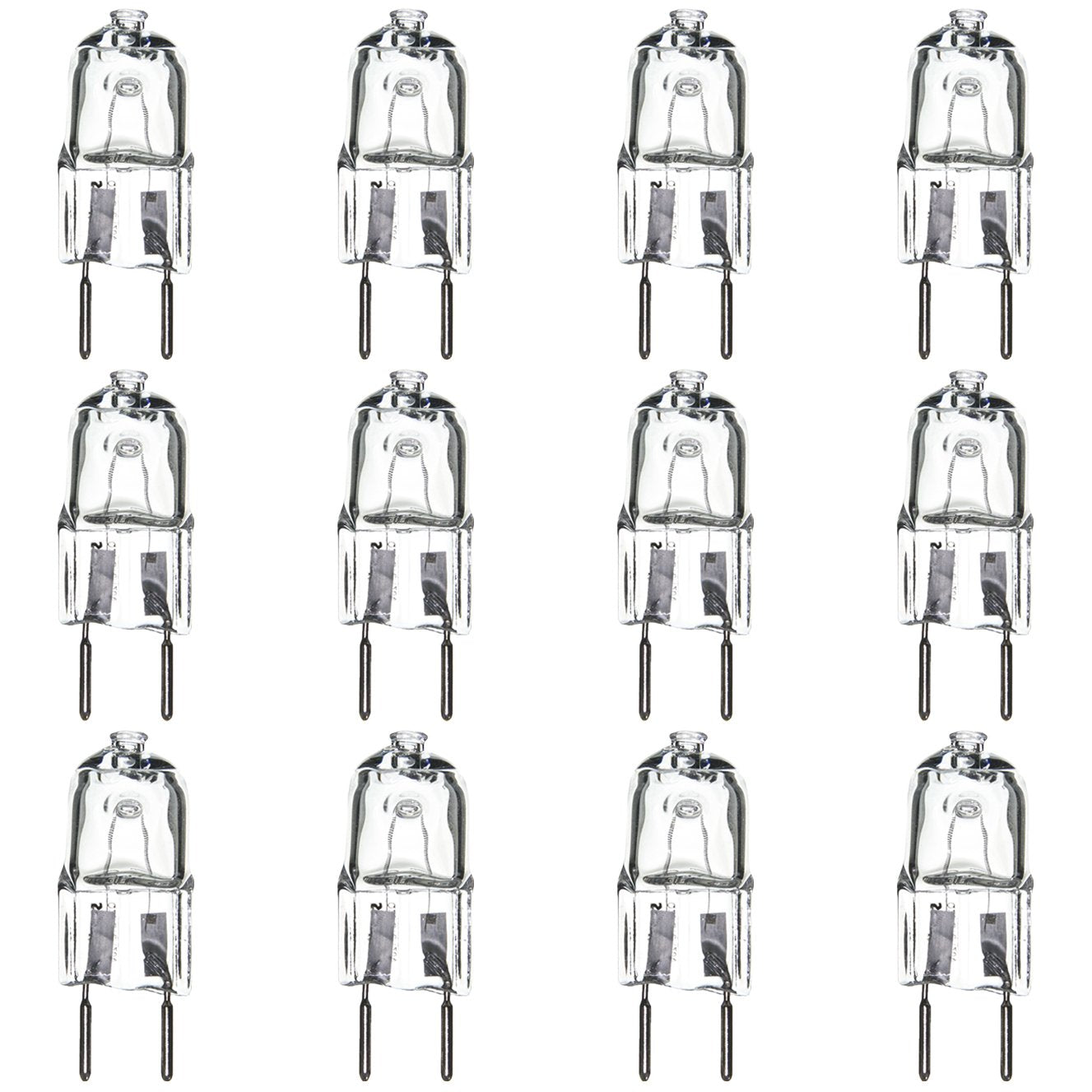 Sunlite 40634-SU Q20/GY8/120V Halogen 20-Watt Single Ended T3.5 Light Bulb, 120 Lumen, 120 Volt, GY8 (Bi-Pin) Base, Clear, 2000 