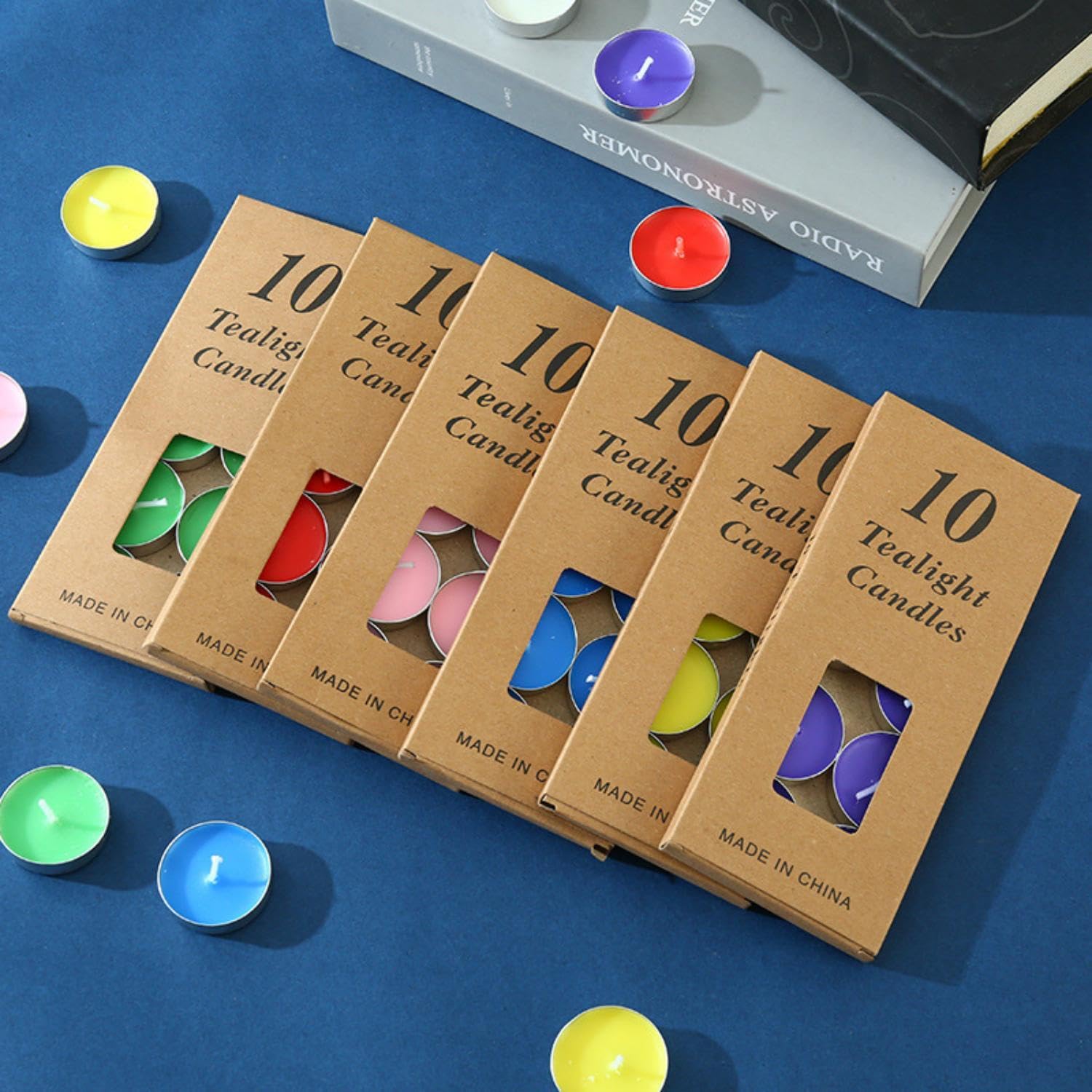 Tea Candles Wedding 10 Pack Party and Home Decoration Votive Parties Tealight Small Wishing Bulk with 1.5-2 Hours Extended Burn