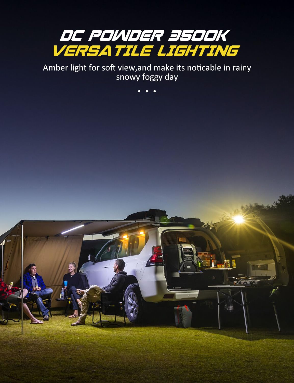 Chelhead 800Lm Led Rv Porch Light Exterior Utility Light 12V Amber Replacement Lighting Led Scene Lights Compatible With Rvs  Traliers  Campers  Roof Rack  Trucks