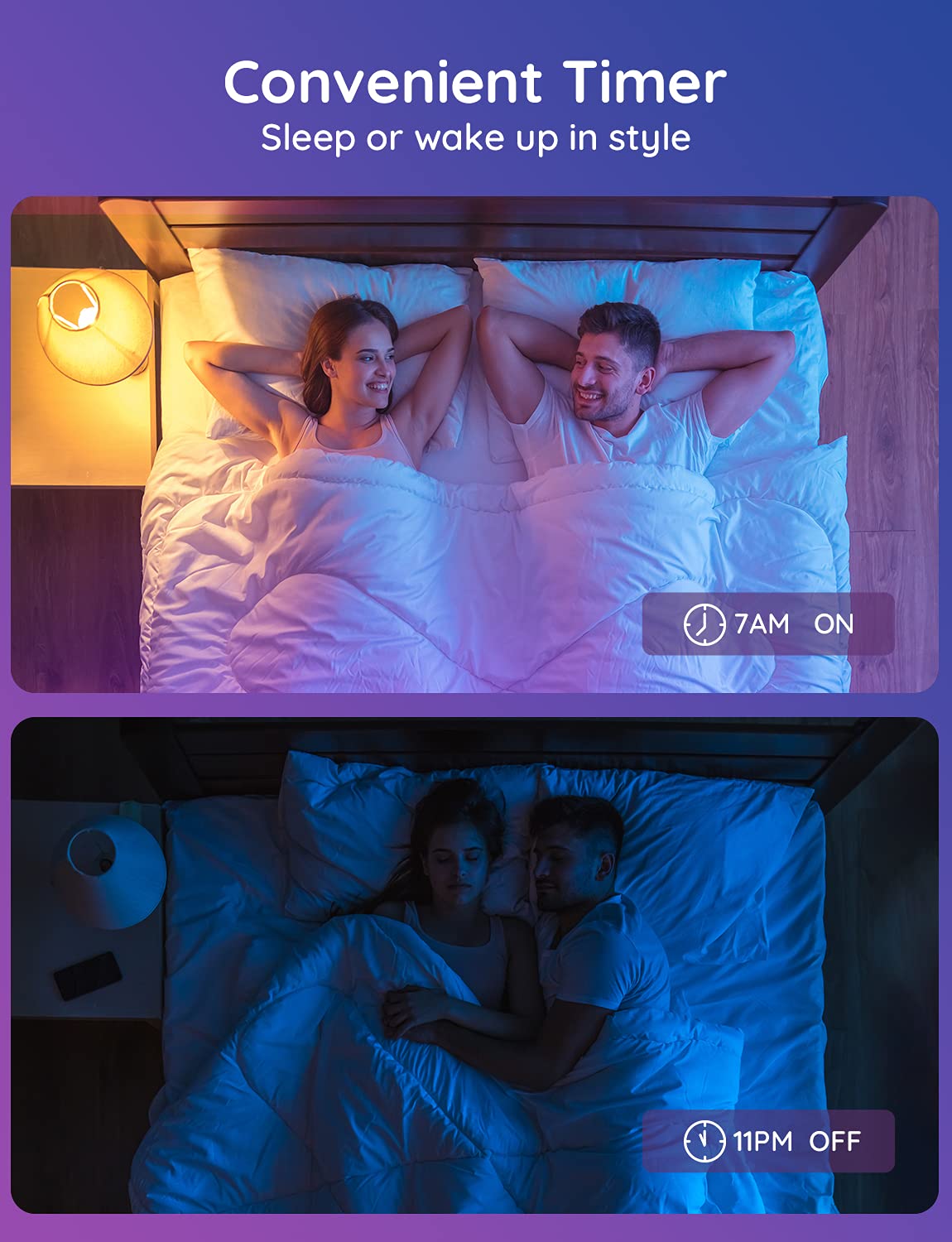 Govee Smart Light Bulbs, Color Changing Light Bulbs With Music Sync, 54 Dynamic Scenes, 16 Million Diy Colors Wifi & Bluetooth L