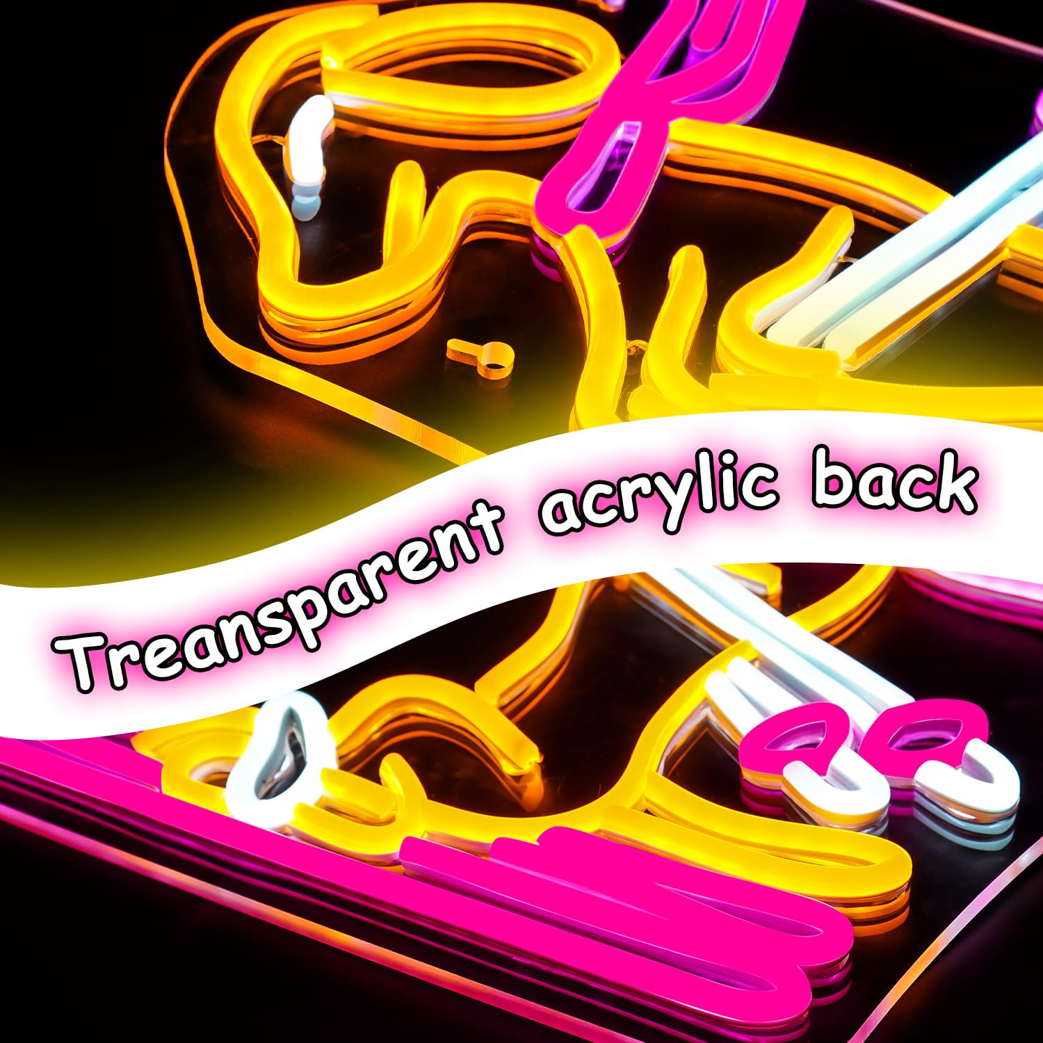 LUCUNSTAR Neon Sign for Wall Decor, Adjustable Brightness, Plastic, Dachshund Design, Skiing Dog Theme