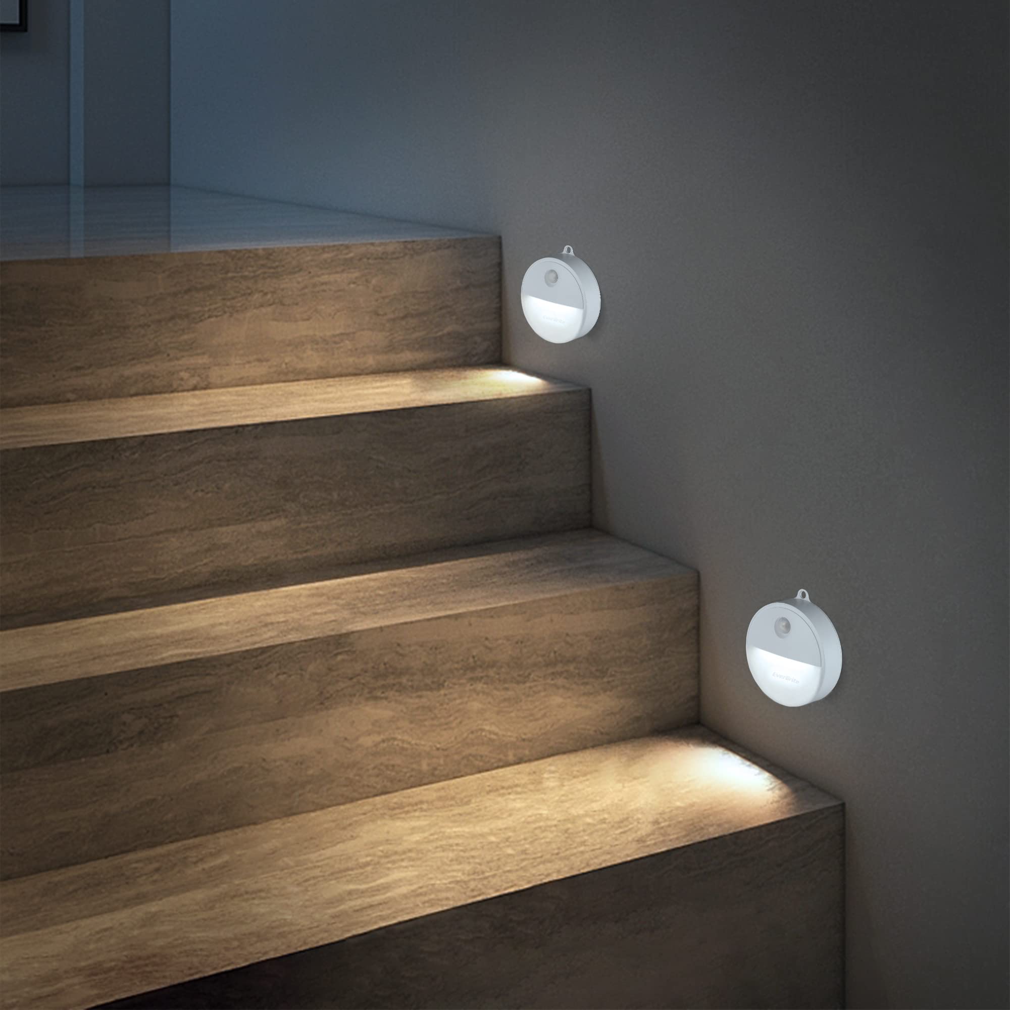 EverBrite LED Motion Sensor Night Light, Automated On & Off, Cool White Motion Activated LED Night Light for Kitchen, Bathroom, 