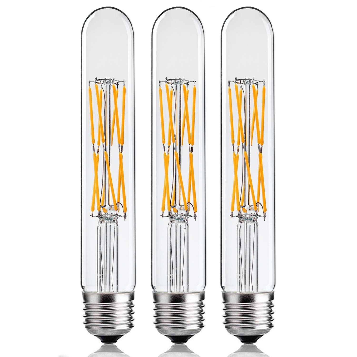 Leools T10 Led Bulbs,12W Dimmable Tubular Led Bulb,100 Watt Equivalent Edison Style Vintage Led Filament Light Bulb, E26 Long Tu