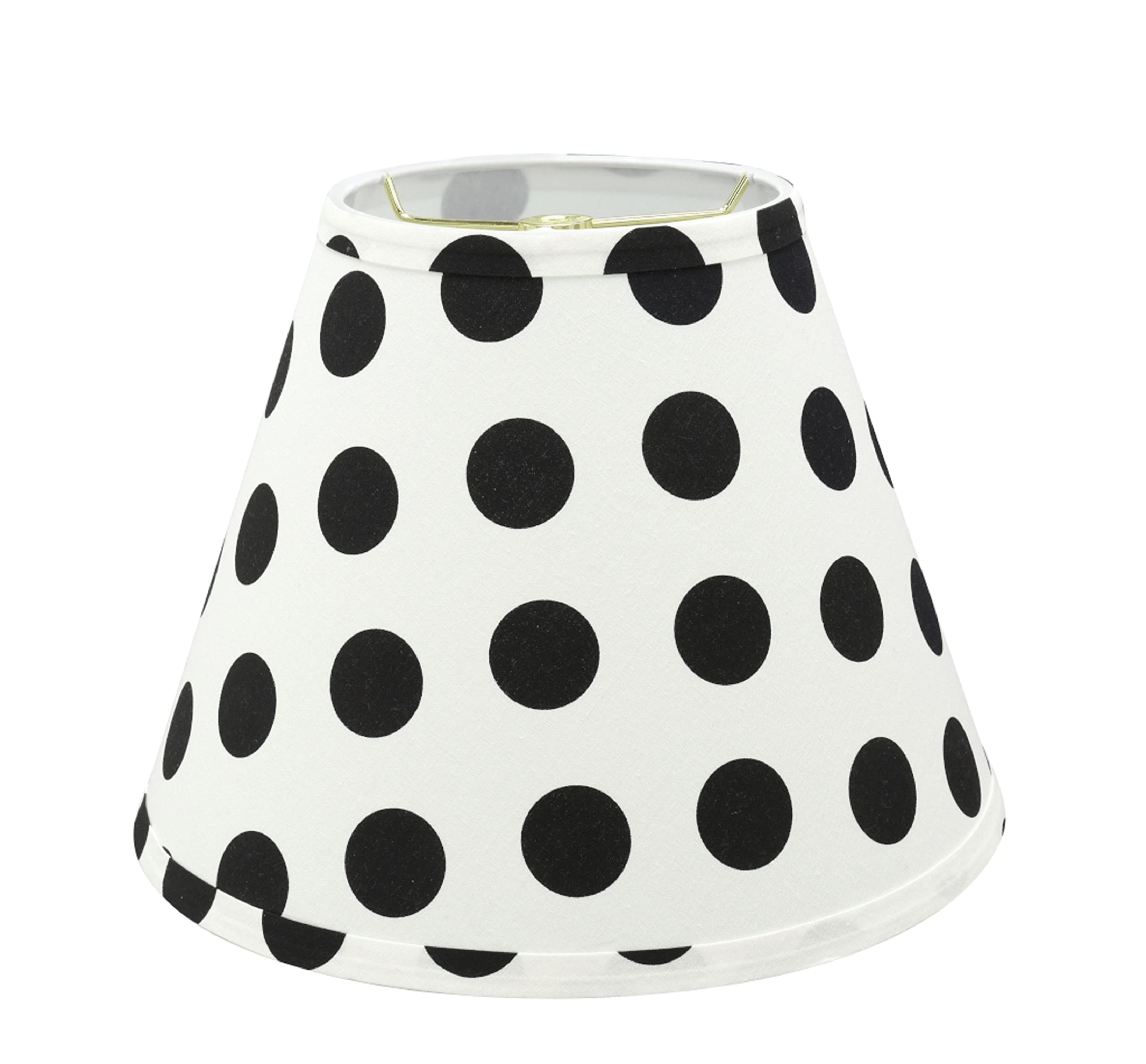 Aspen Creative Lamp Shade, Transitional Empire Shape, Tetoron Cotton, Off White, 6in Top x 12in Bottom x 9in Slant Height, Model 32621
