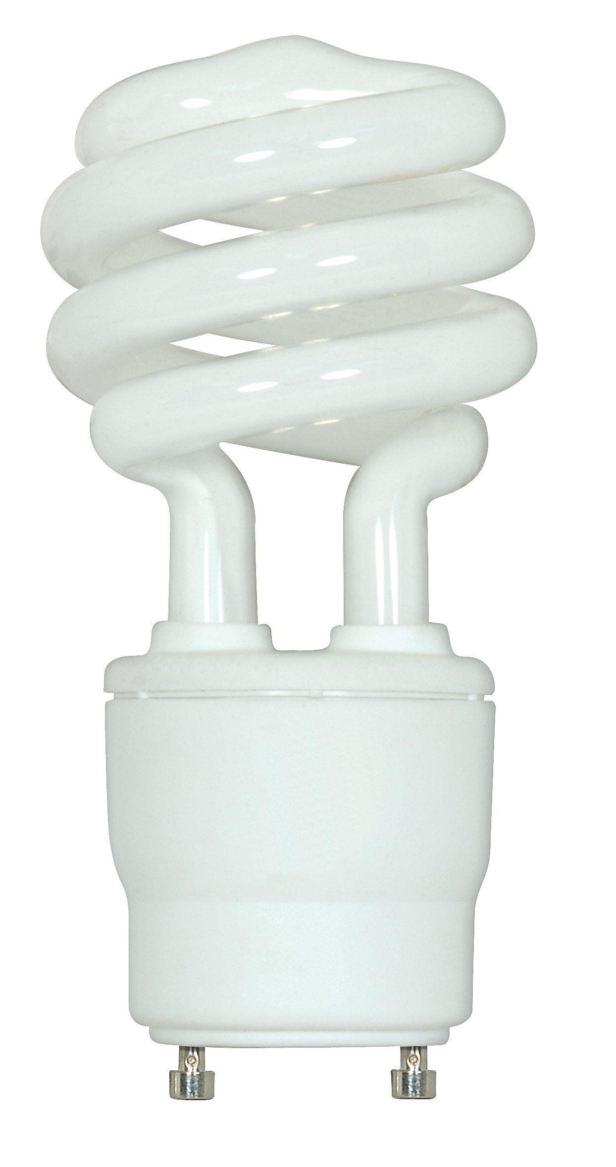 Satco Mini Spiral CFL Light Bulb 26W (120W Equivalent) 1750 Lumens GU24 Base 2700K Soft White Glass 1 Count