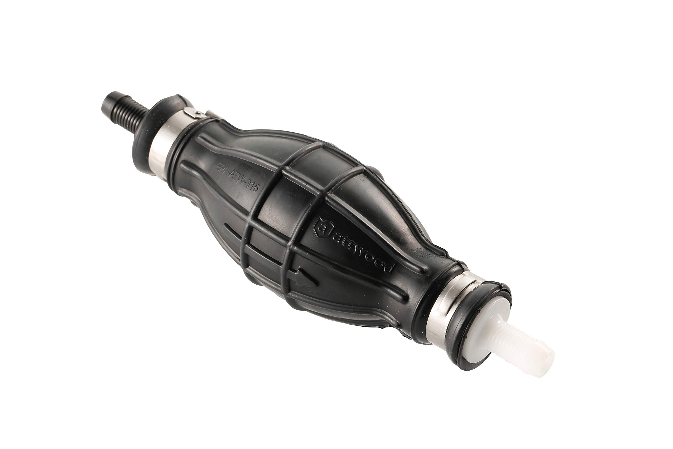 Attwood High-Output Primer Bulb, 3/8-Inch, EPA & CARB Certified, Black, Plastic, Model 93038LP7