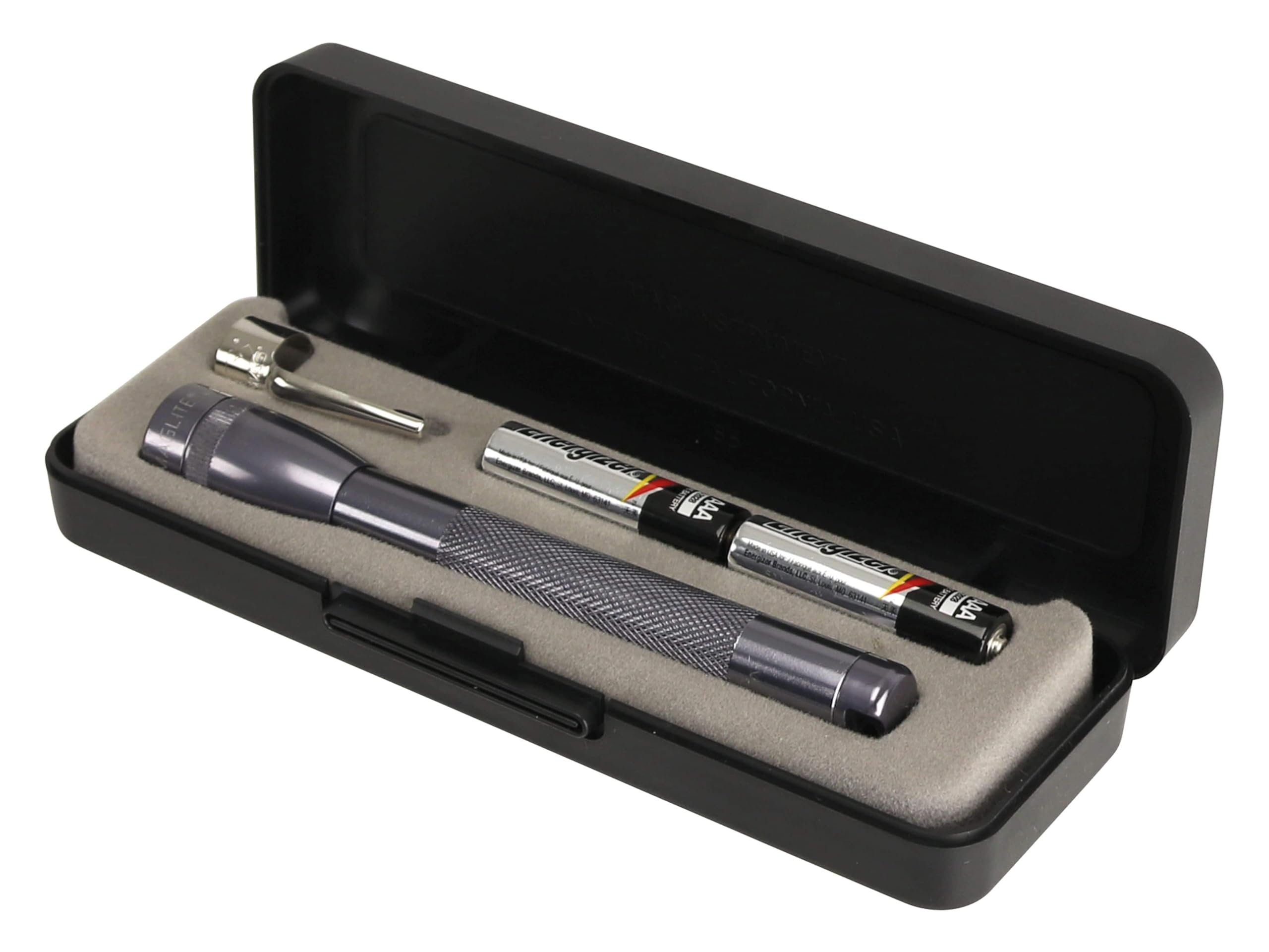 Maglite Mini Incandescent 2-Cell Aaa Flashlight In Presentation Box, Gray