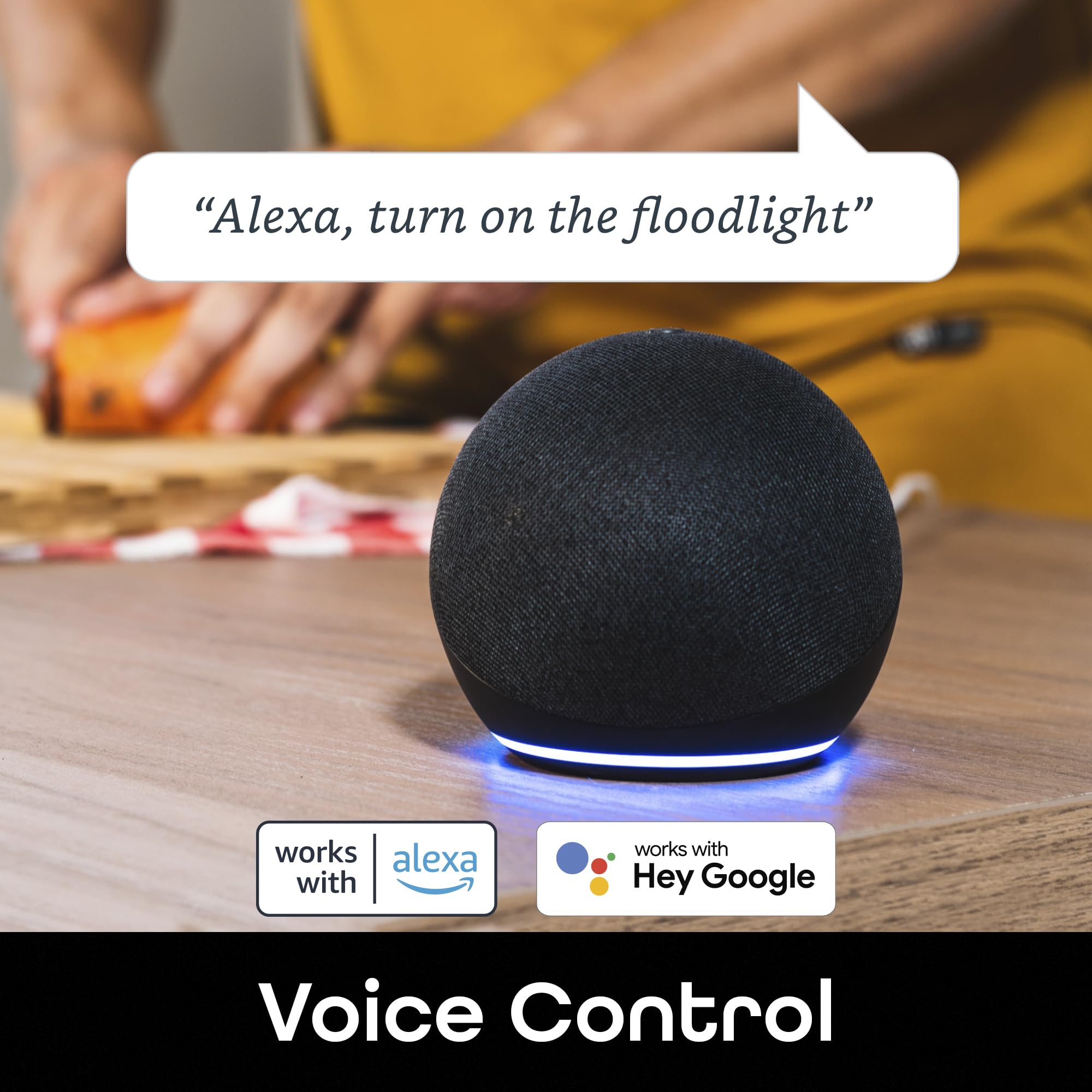 Geeni Lux Smart Floodlight, 11W Dimmable Led, 1000 Lumens, Works With Alexa & Google Assistant