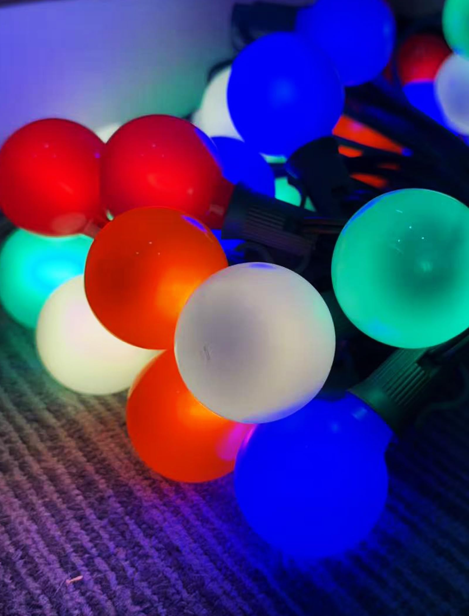25Ft Led Christmas Outdoor String Lights  G40 Globe Edison Lights With 27 0.6W Baked Multicolor Bulbs  Vintage Ceramic Lights For Holiday Party Backyard Wedding Garden Patio Porch Decor  Green Wire