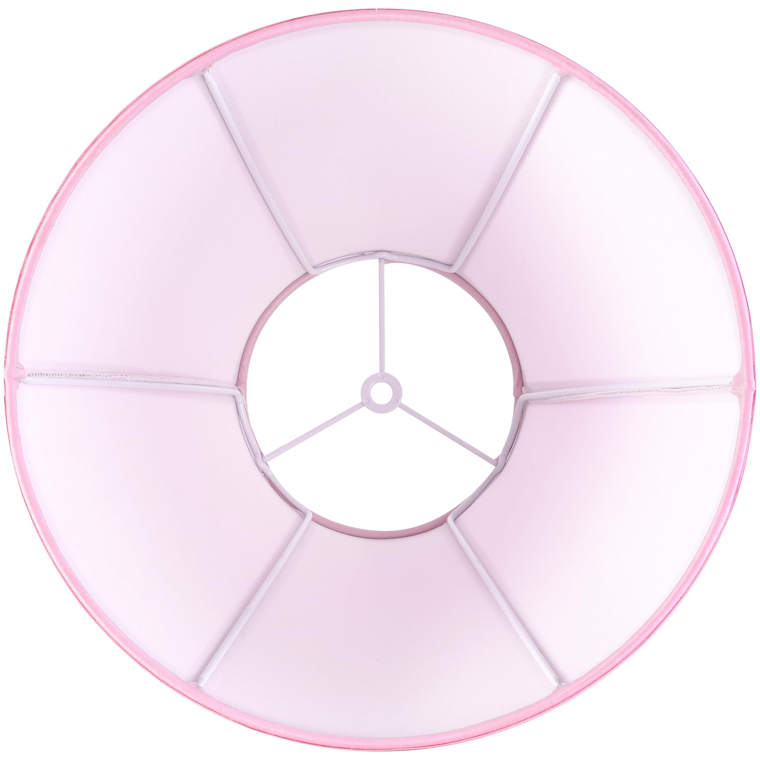 Bell Lamp Shades Pink Medium Lamp Shade 6'' Top X 13'' Bottom X 10.6'' High(Spider) Side Ribbing Replacement Lampshade, Fabric L