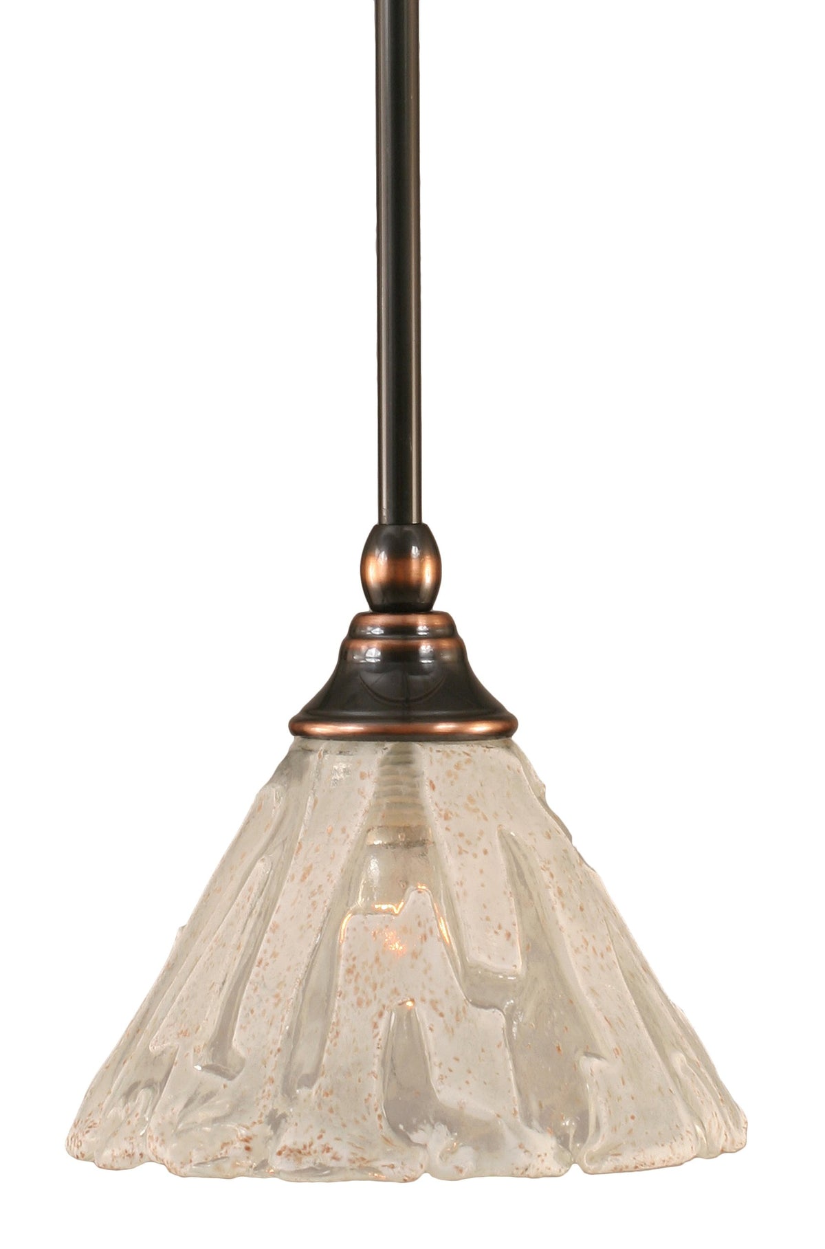 Toltec Lighting 1 Light Mini Pendant In Black Copper (23-Bc-7195)