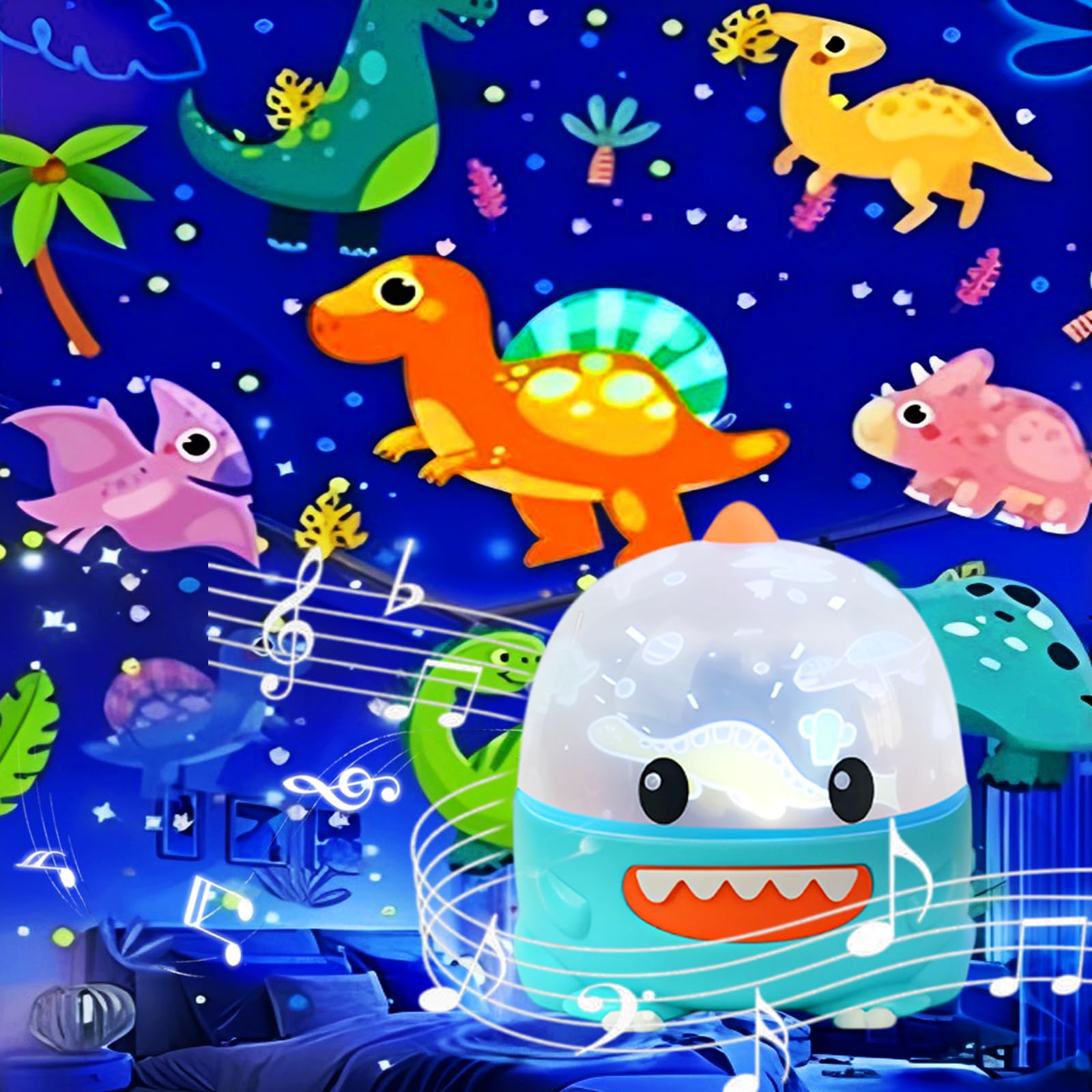 Dinosaur Night Light Projector,135 Effects 27 Films Night Light Projector for Kids,Star Projector with 360Rotation,Dinosaur Toys