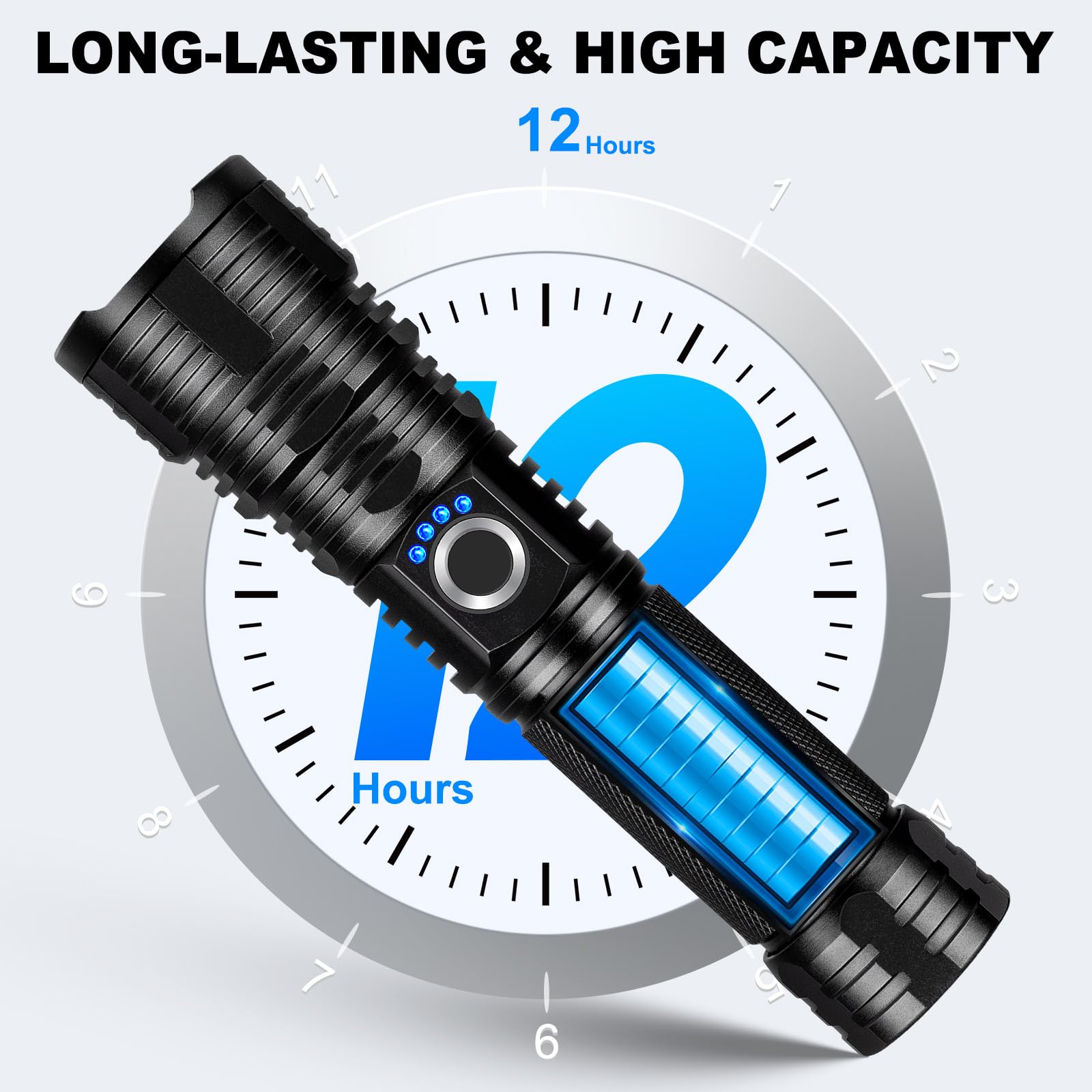 Rechargeable Flashlights High Lumens, 2Pack 990,000 Lumen Super Bright Led Flashlight With 5 Modes & Waterproof, Usb Fast Chargi