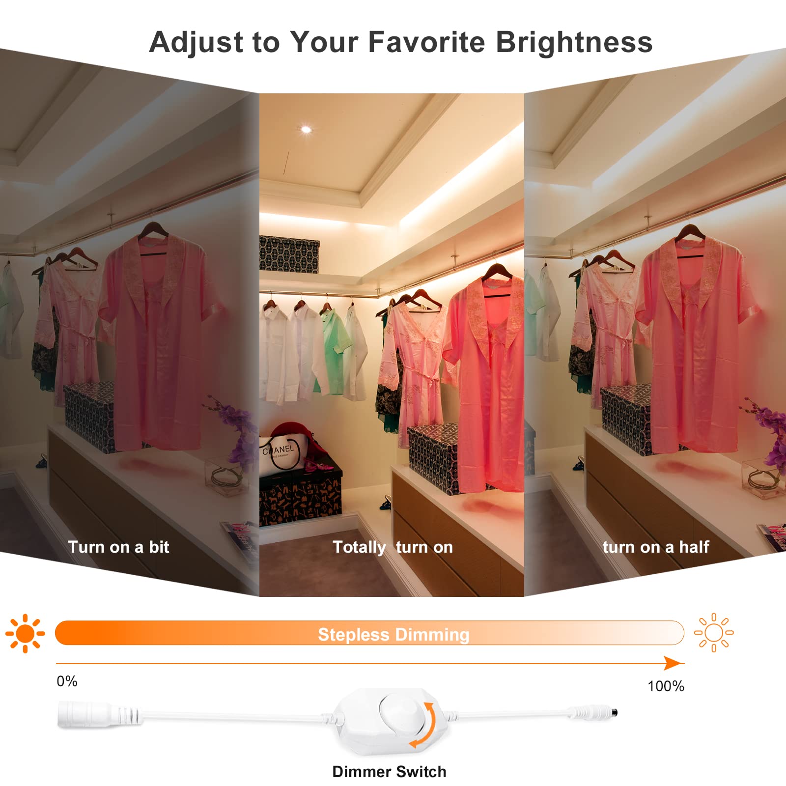 Gxilee Ul Listed 12V 2A Led Power Supply With Dimmer Switch Input 100-240V, Output 12 Volt Transformer With Dc 5.5Mm X 2.1Mm Con