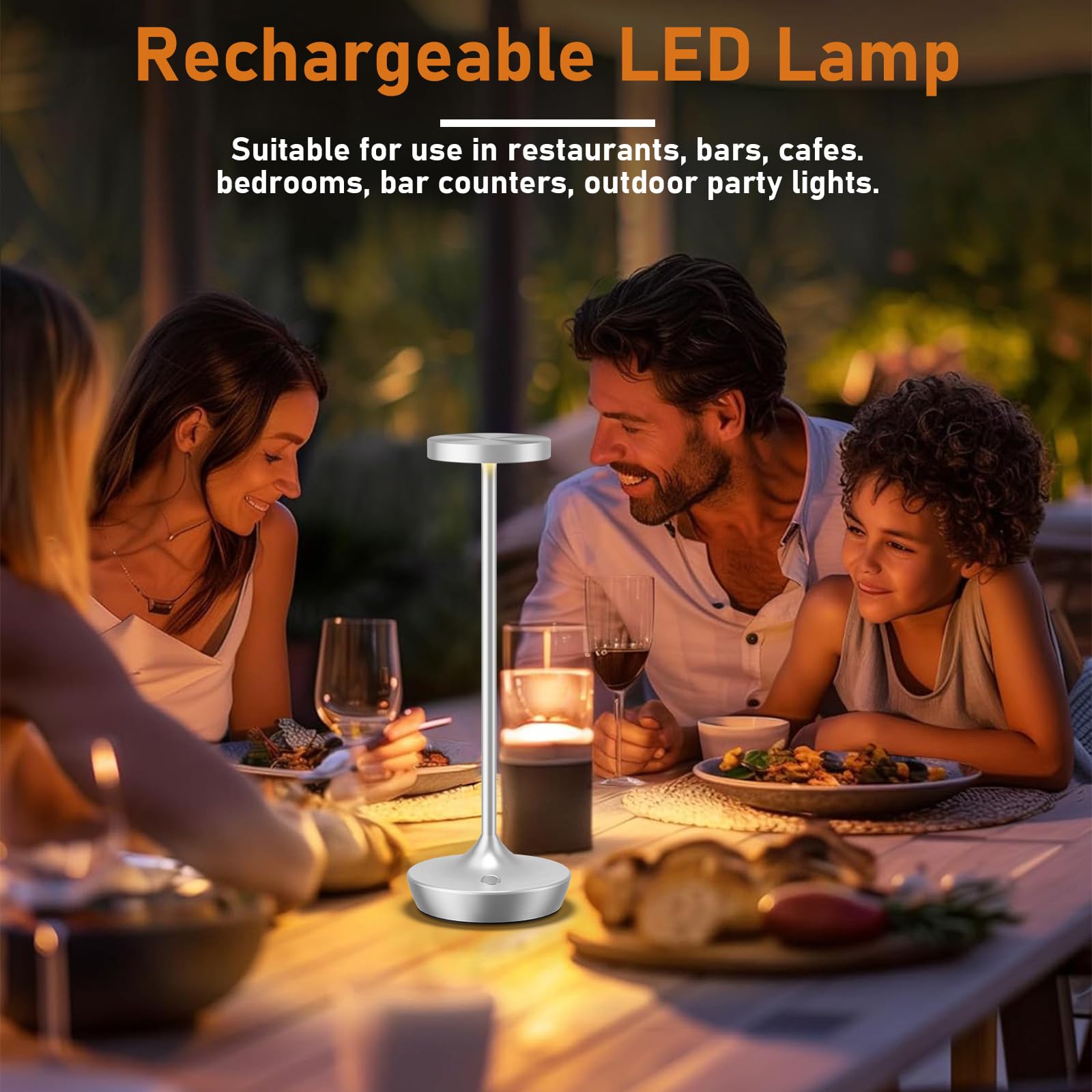 2 Pack Led Cordless Table Lamp Rechargeable