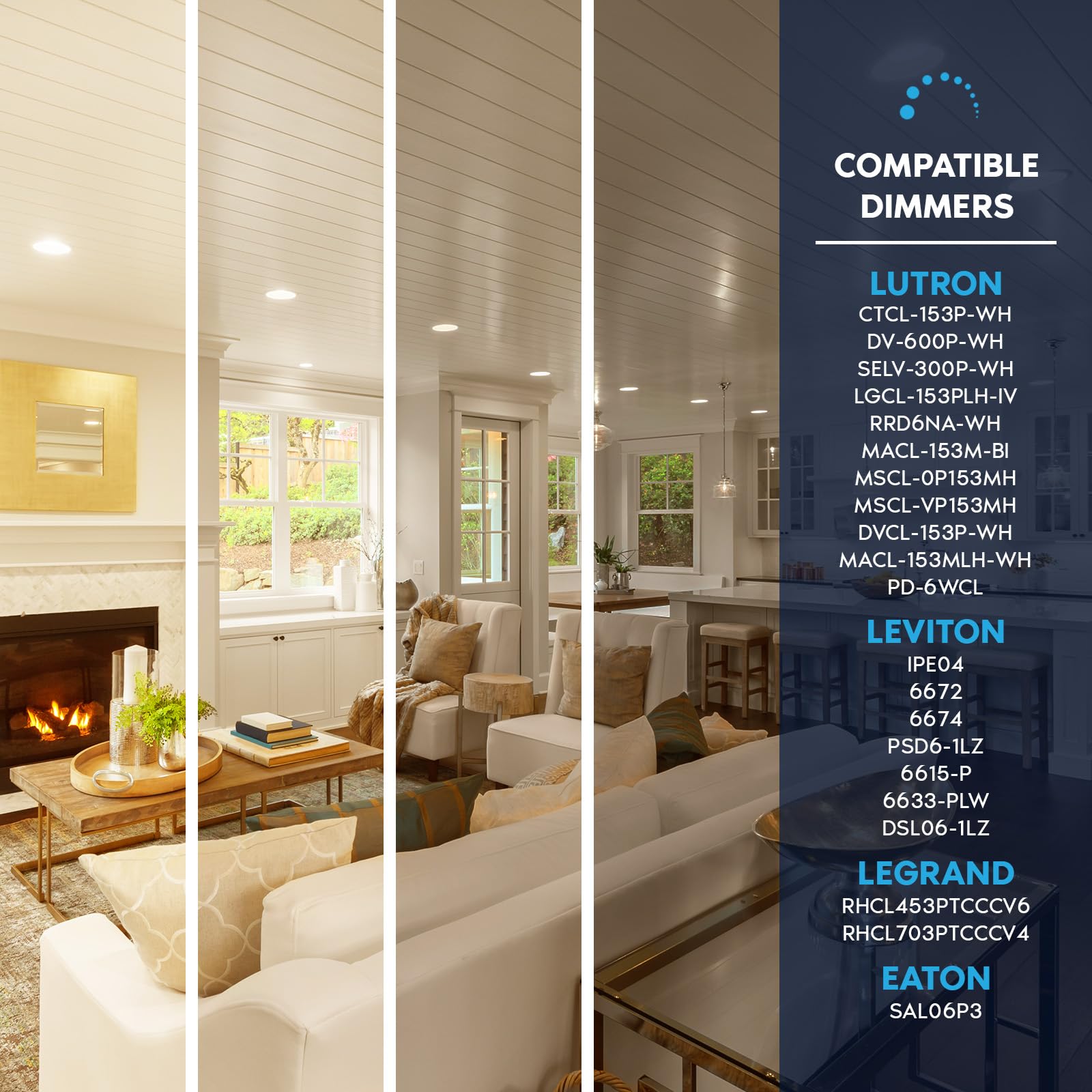 LUXRITE BR20 LED Bulb 45W Equivalent Dimmable 2700K Warm White 460 Lumens E26 Base 4 Pack