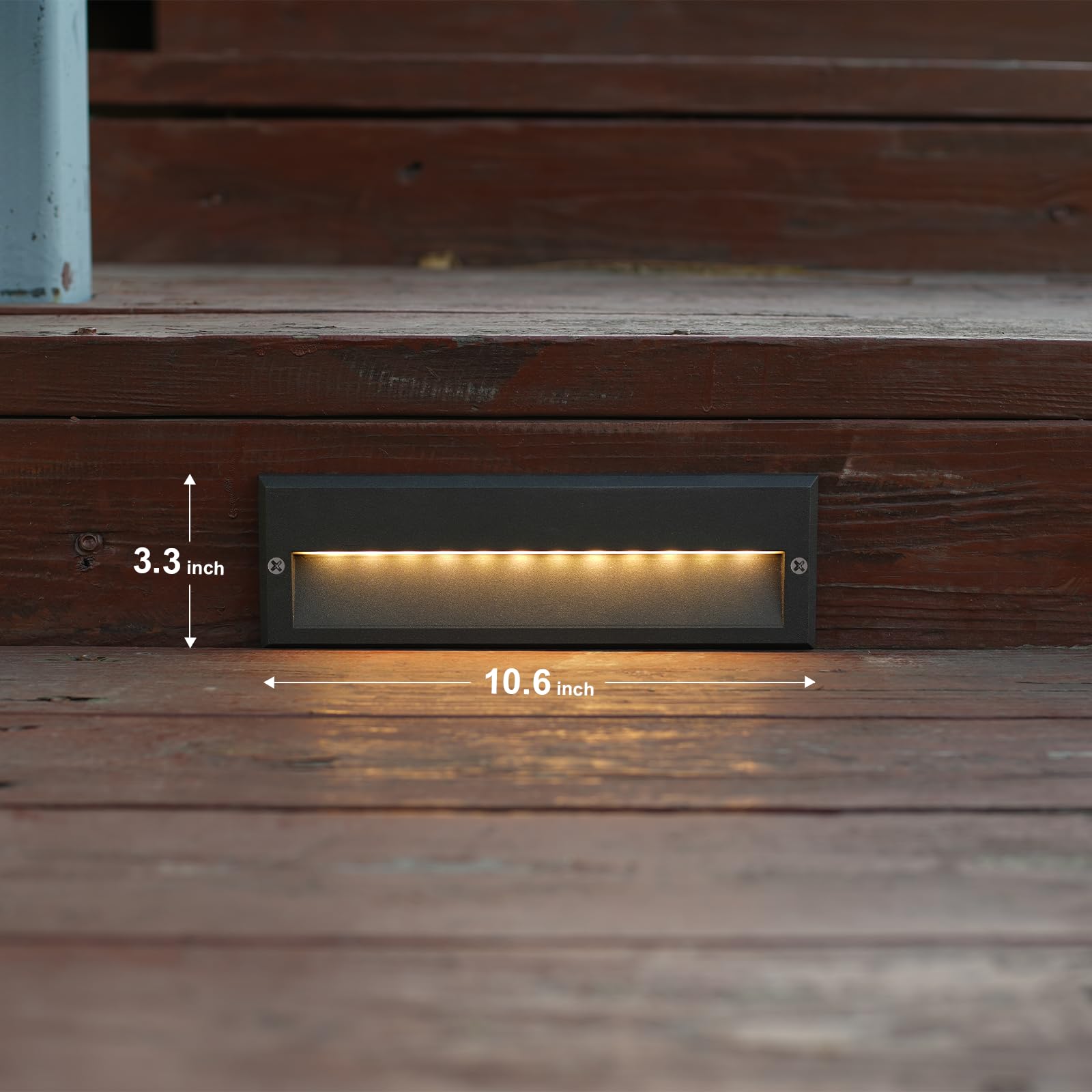 GOODSMANN Low Voltage Step Lights 8PK 6W LED Black Metal 122 Lumens 3000K Warm White Model 9127-24103-V