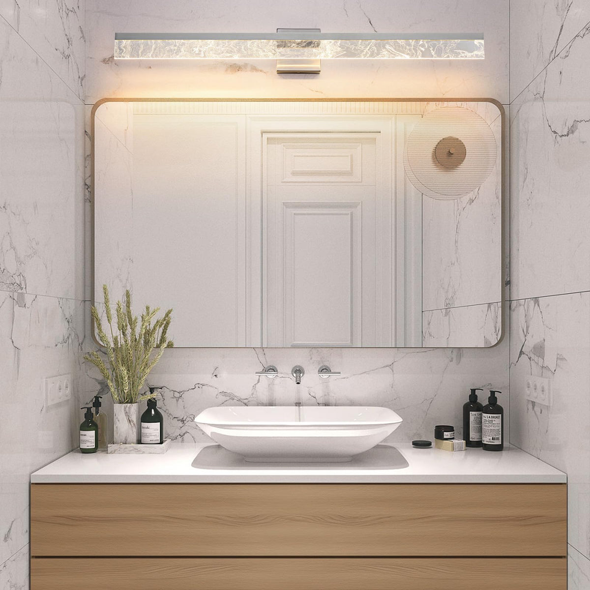 39 Inch Vanity AIJIASI 39 Inch Vanity Light Fixture, 28W Dimmable LED, Modern Wall Mo ...
