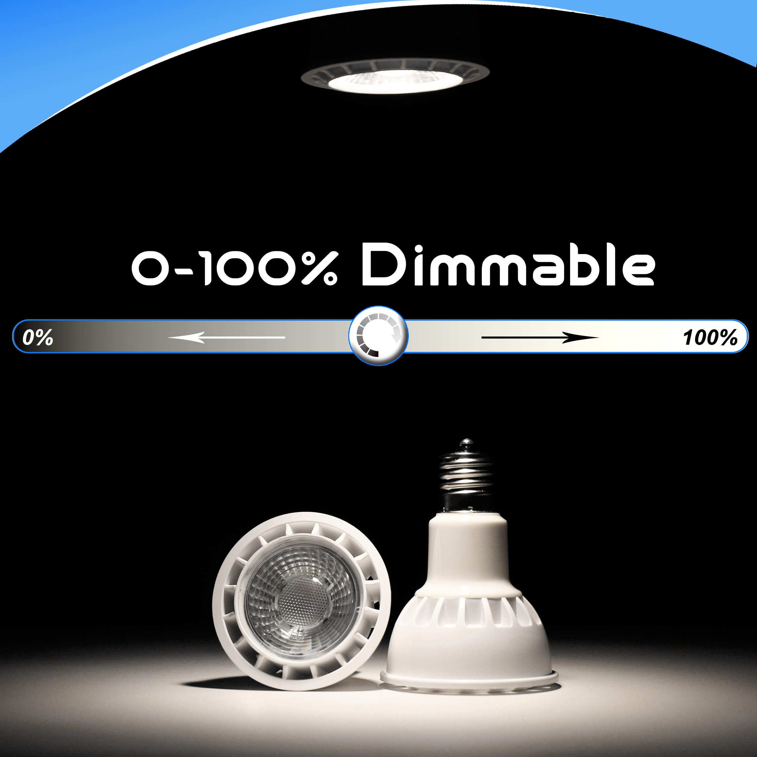Heifymi E17 Led Spotlight Bulb Dimmable 6W (60 Watt Equivalent) E17 Intermediate Base Type R14 Reflector Light Bulb For Desk Rea