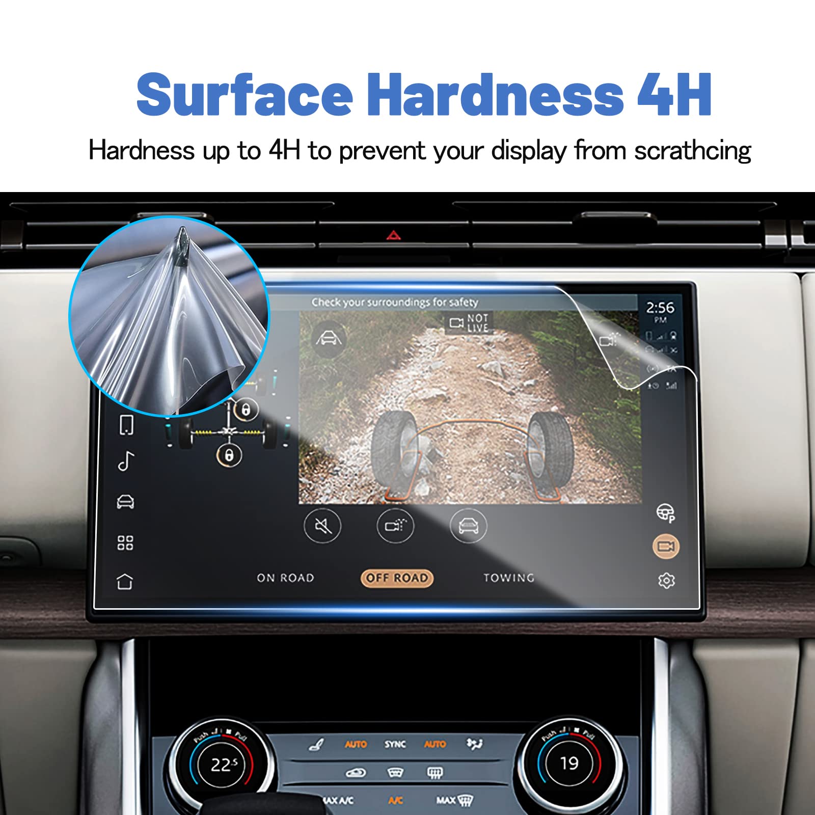 Shaohao For 2023 Range Rover Screen Protector, Dual Curved Floating Touchscreen Protector For 2023 Land Rover Range Rover Pivi P