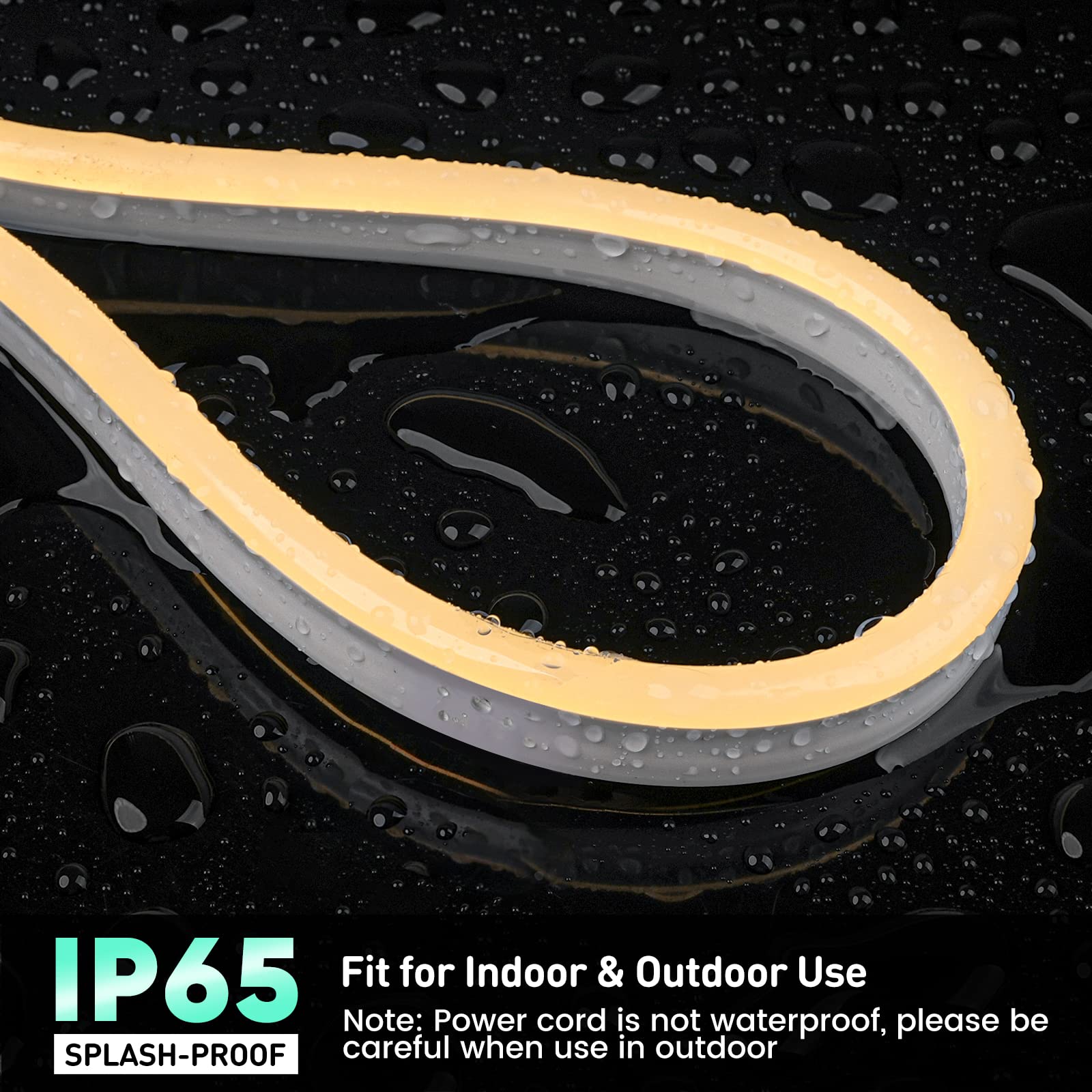 Gzbtech Flexible Led Neon Rope Lights 100Ft Ac 110-120V Waterproof Strip Light  120 Leds/M Cuttable Connectable Neon Lighting For Indoor Outdoor Home Decor/Commercial Building Use-Warm White 30M