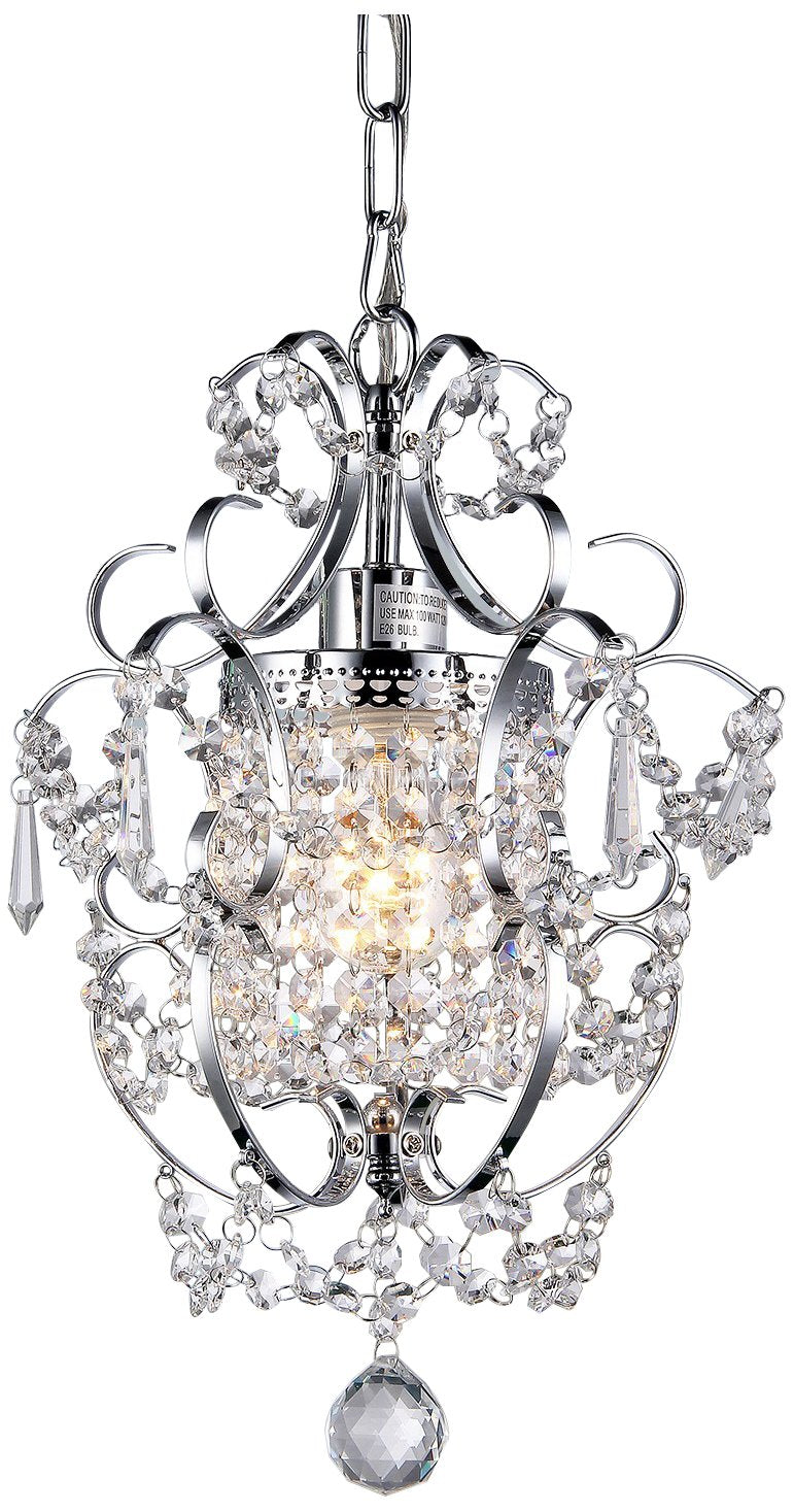 Whse Of Tiffany Rl4025 Jess Crystal Chandelier, 1 11'' X 15'', Chrome