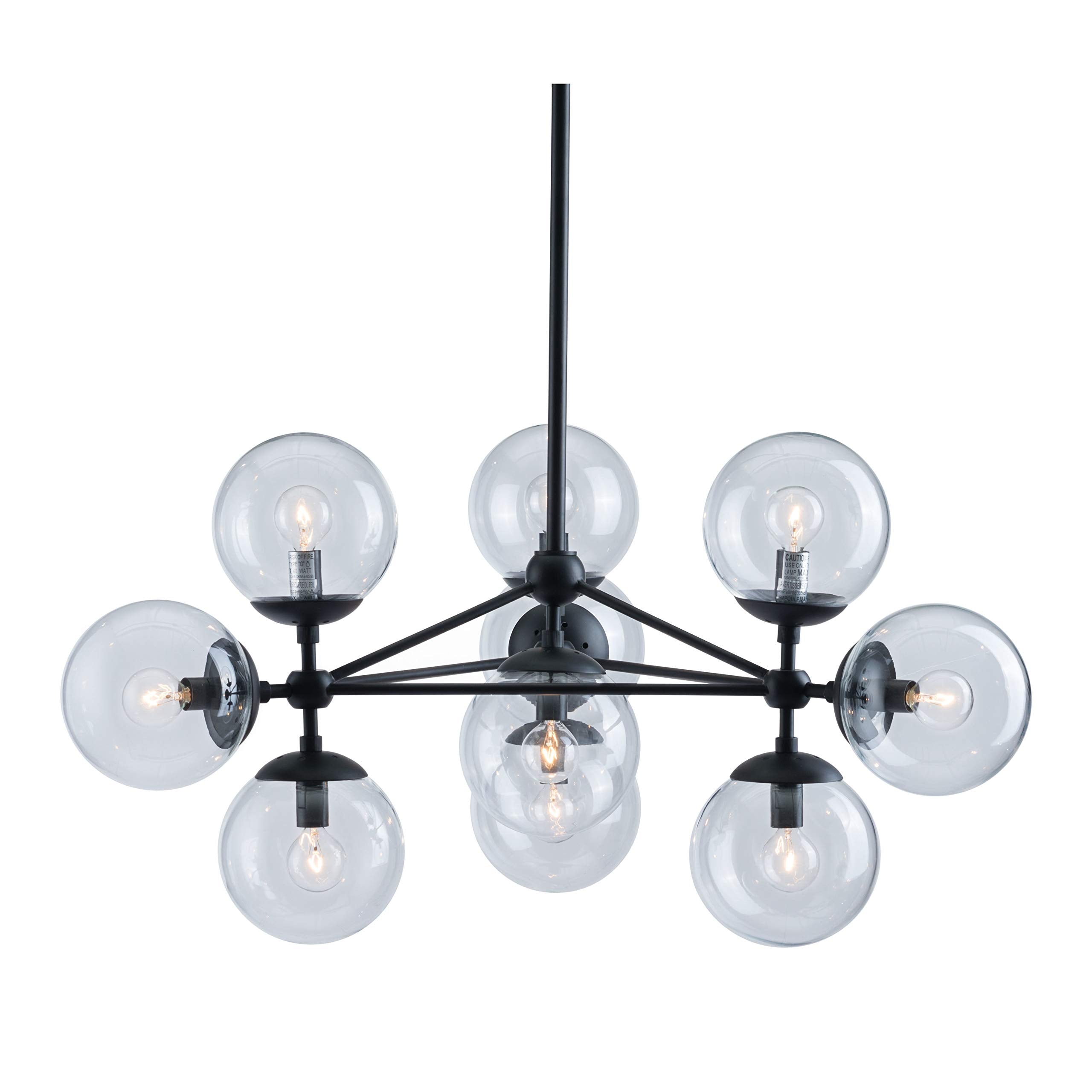 Zuo Belfast Black Ceiling Lamp - 30&quot;W X 62&quot;H Alloy Steel Modern Lighting Fixture