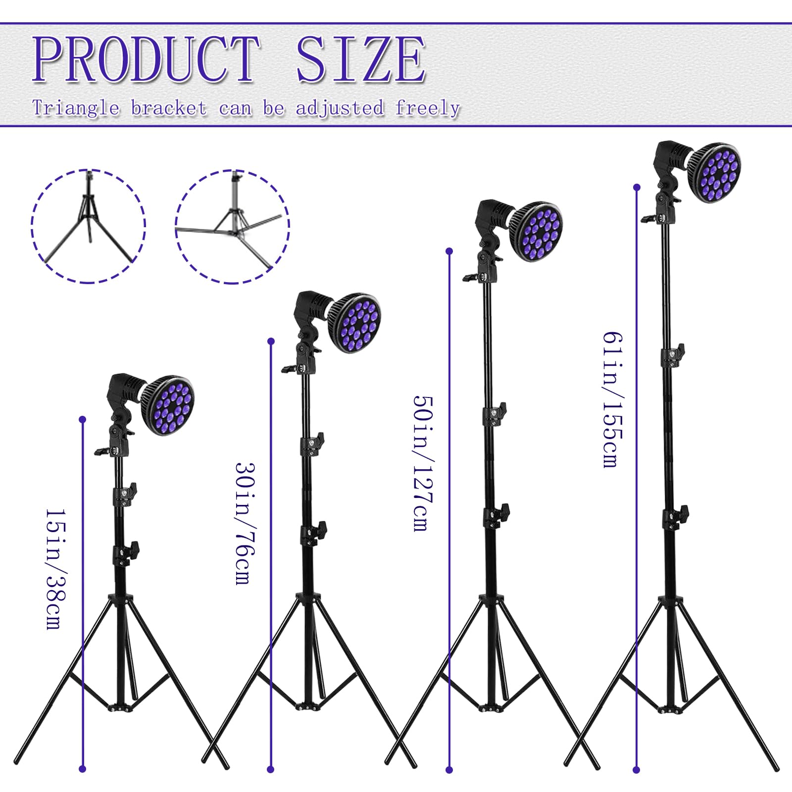Generic Tanning Lamp Thearpy Light For Home Use With Adjustable Stand Purple Light For Indoor Model: Various, Black