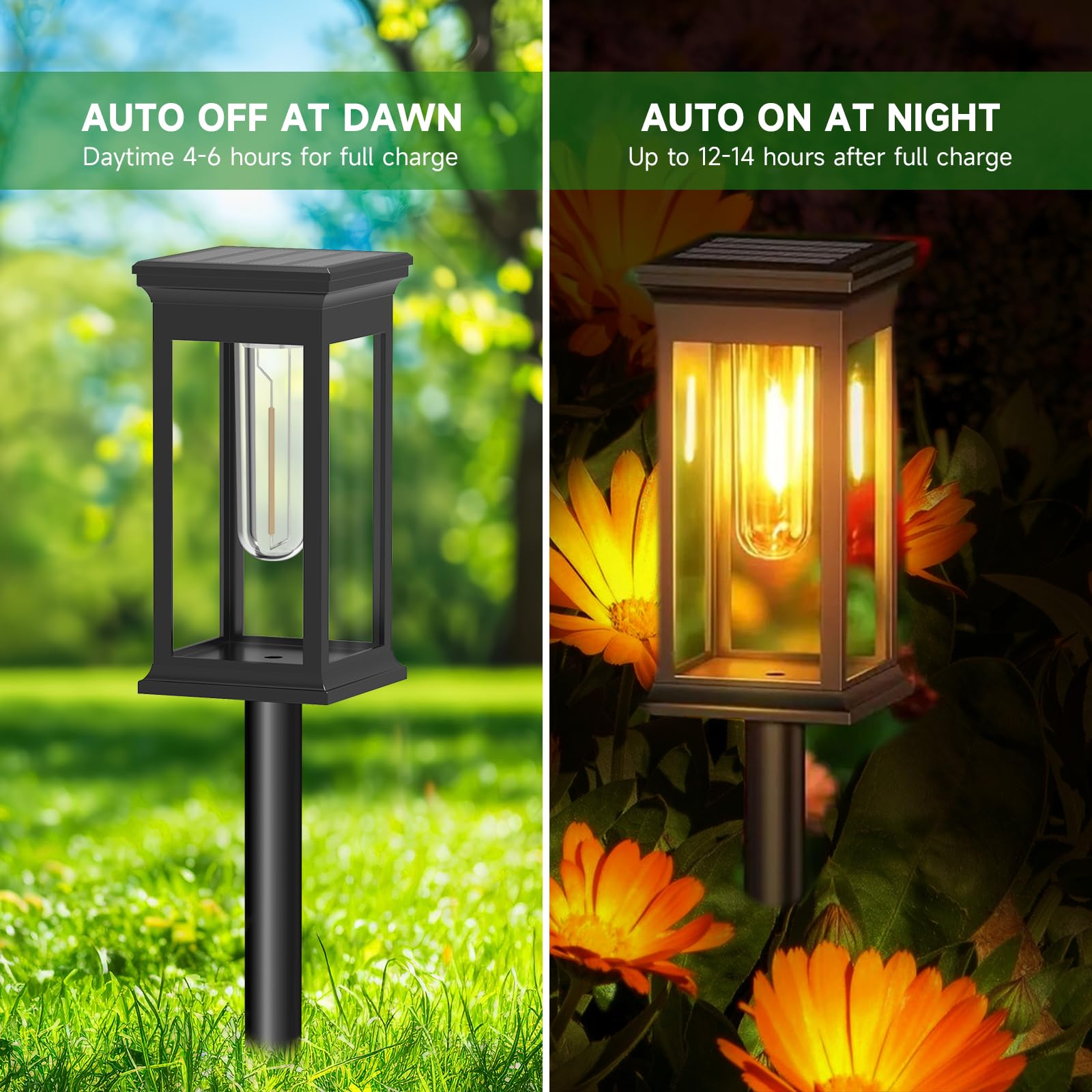 Niows Solar Pathway Lights Outdoor Waterproof - 10 Pack Bright Solar Powered Garden Lights With Auto On/Off  Ip65 Led Landscape Lighting For Walkway Patio Lawn Yard Decor