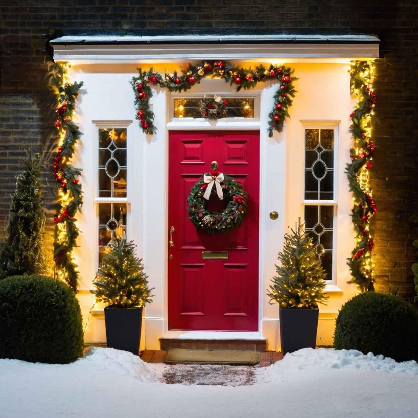 Qbis Battery Operated Christmas Lights, 100 Warm White Battery Operated Outdoor Christmas Lights With Timer, Waterproof Fairy Twinkle Lights, Pretty Christmas Lights Battery Operated With Green Wire.