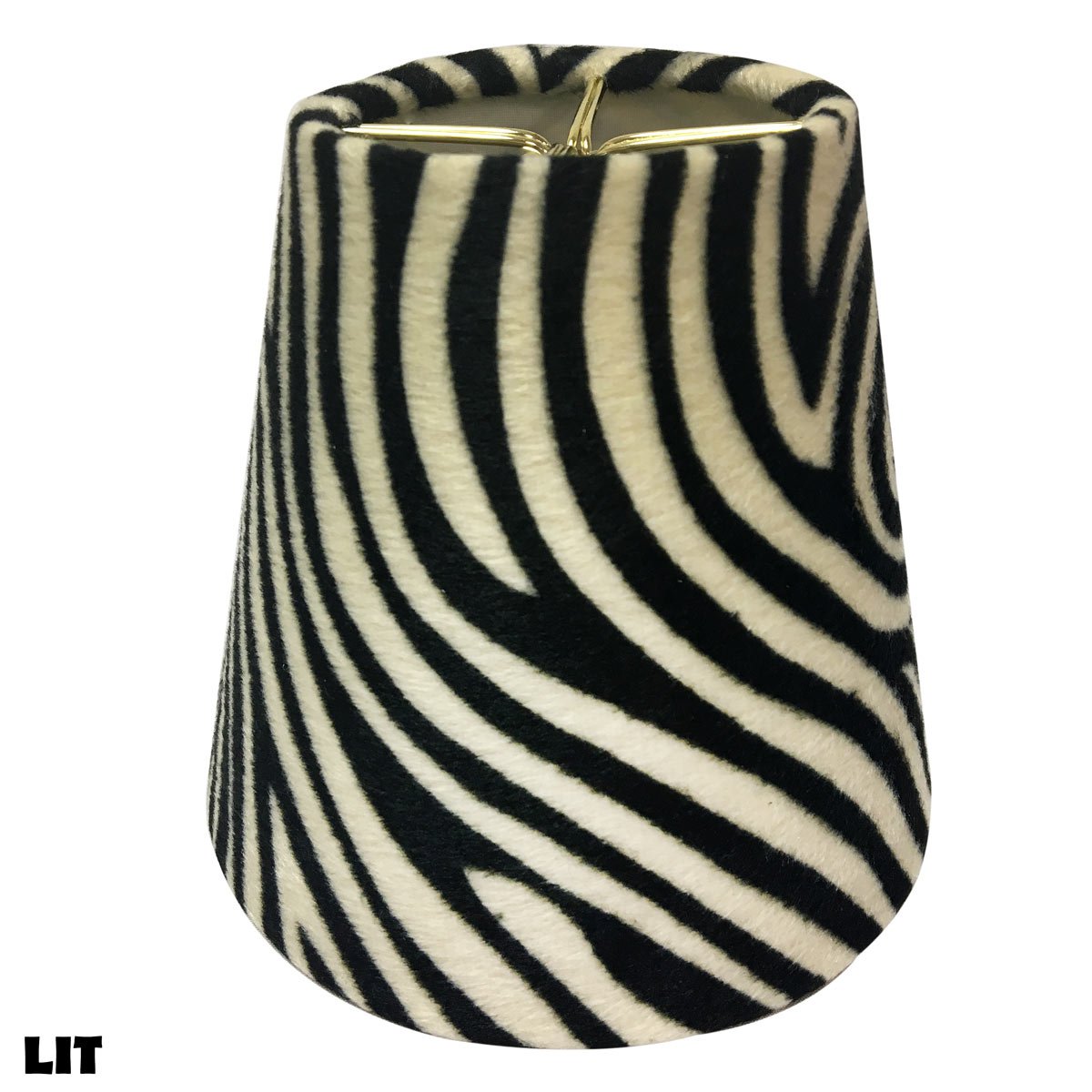 Royal Designs, Inc. Hardback Chandelier Shade Cs-961-5-6, Zebra Print With White Lining, 3 X 5 X 4.5, (Pack Of 6)