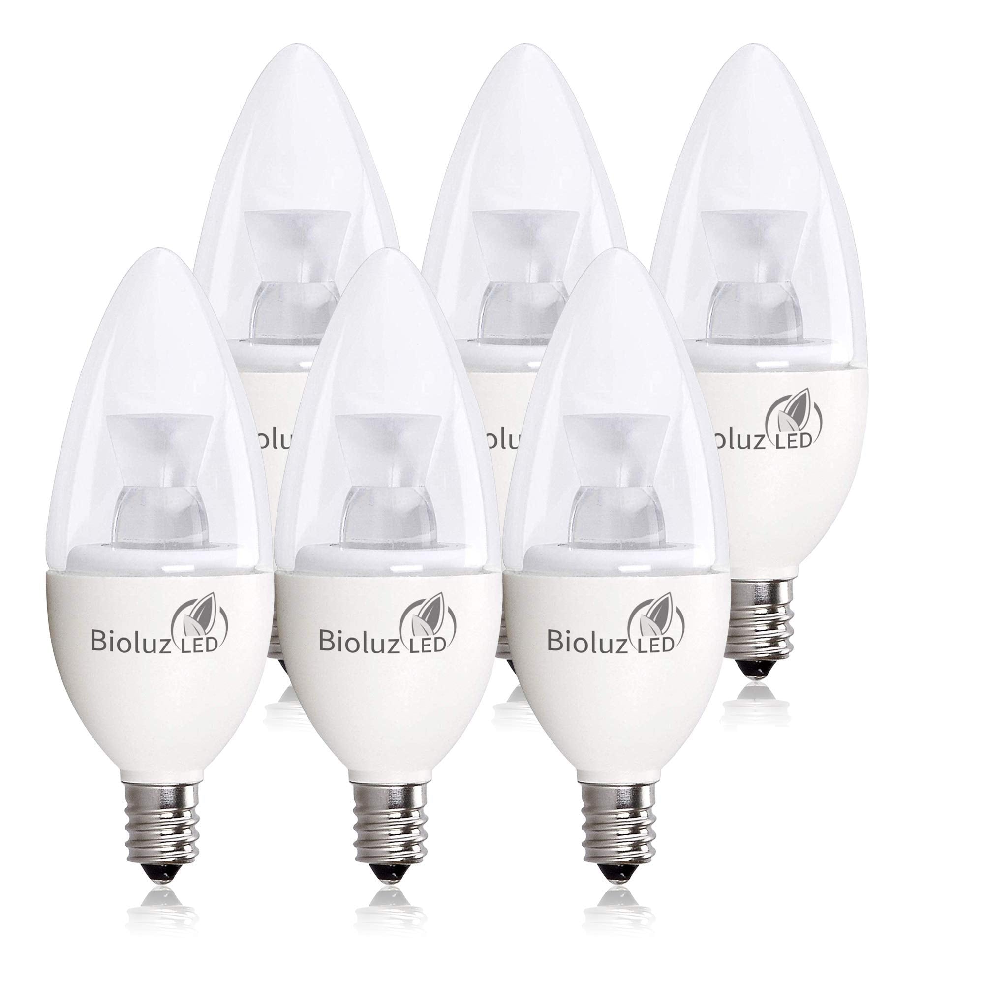 Bioluz LED Light Bulb 40 Watt Candelabra Bulbs 4.5W Dimmable Candelabra LED Bulbs C37 E12 Led Bulb,325 Lumens,120 Beam Angle 300