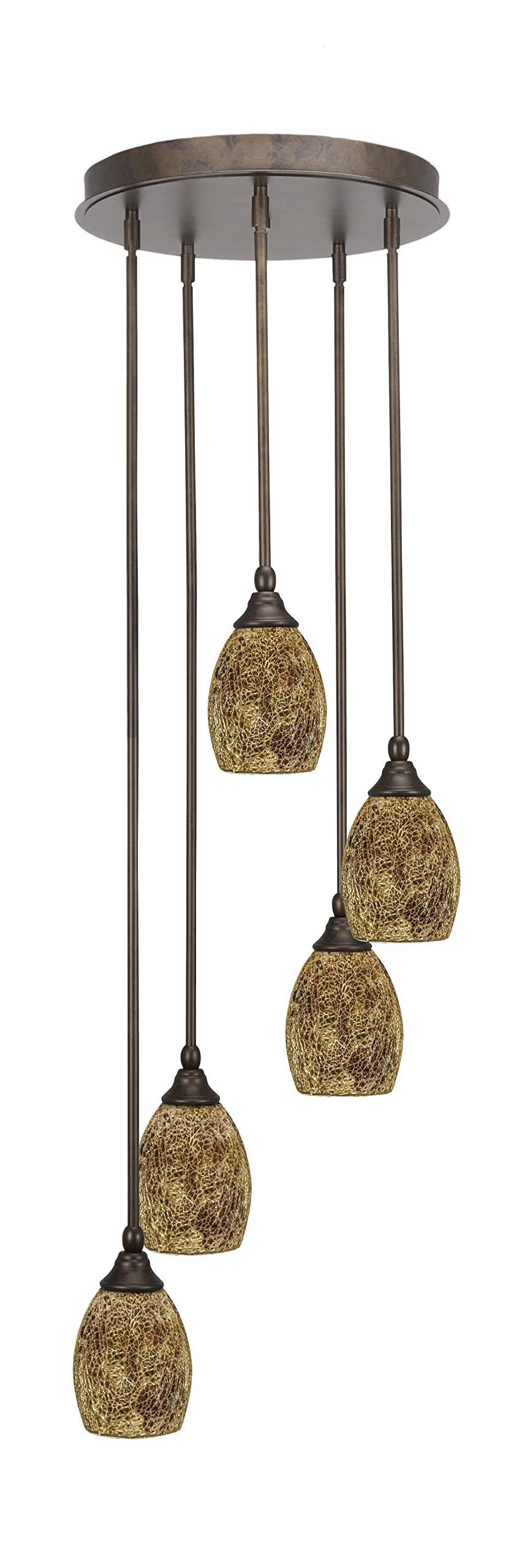 Empire 5 Light Cluster Pendalier in Bronze Finish (2145-BRZ-4175)