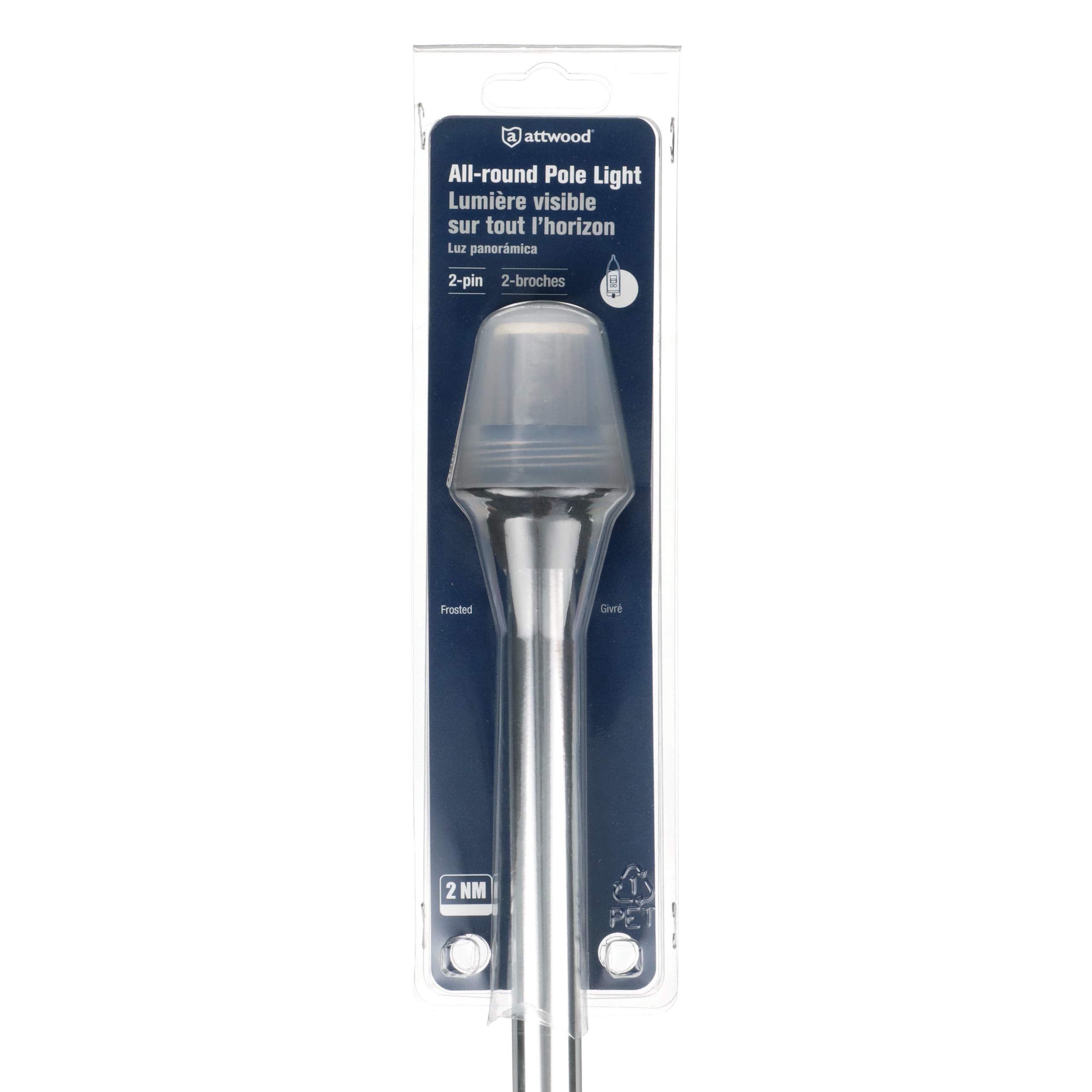 Attwood 5110-30-7 Frosted Globe All-Round Pole Light  30-Inch   Beige