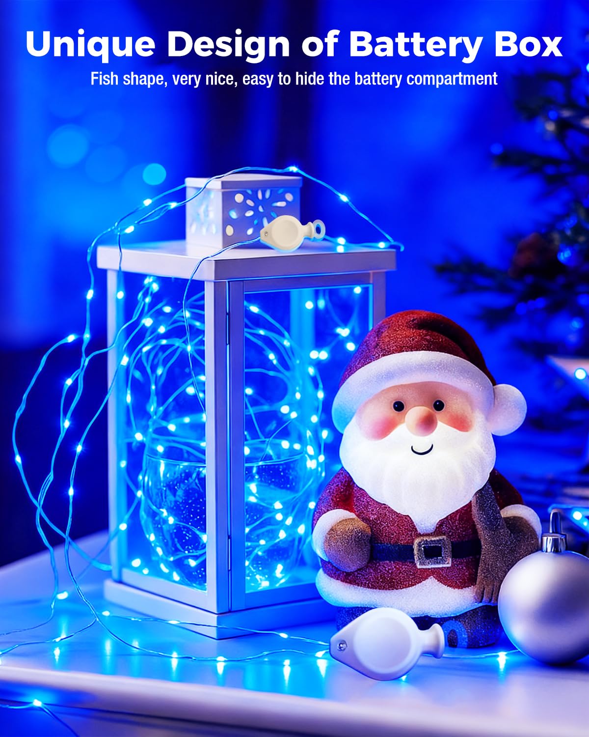 Btfarm 12 Pack Fairy Lights Battery Operated  7Ft 20 Led Mini String Lights Waterproof Silver Wire For Mason Jars Centerpiece Table Crafts Bedroom Christmas Decoration  Blue