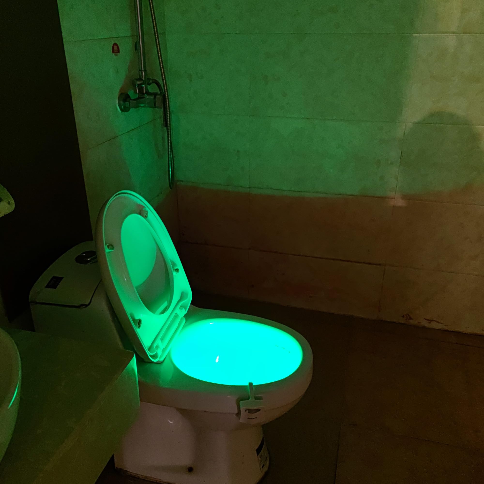 Ausaye 3 Pack Toilet Night Light 8-Color Toilet Lights Motion Detection, Toilet Bowl Nightlight Bathroom For Christmas Stocking Stuffers