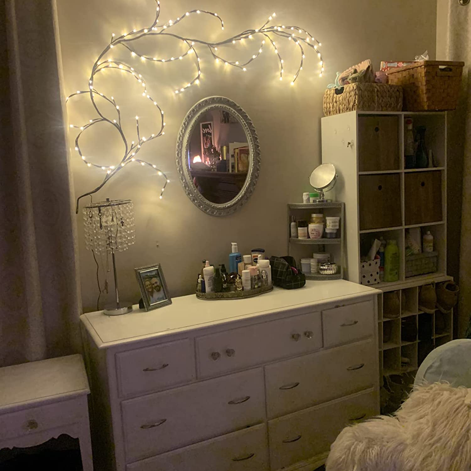 The Light Garden Lighted Willow Vine | 90&quot; Plastic Vine Plug | Outdoor Decorative Lighting