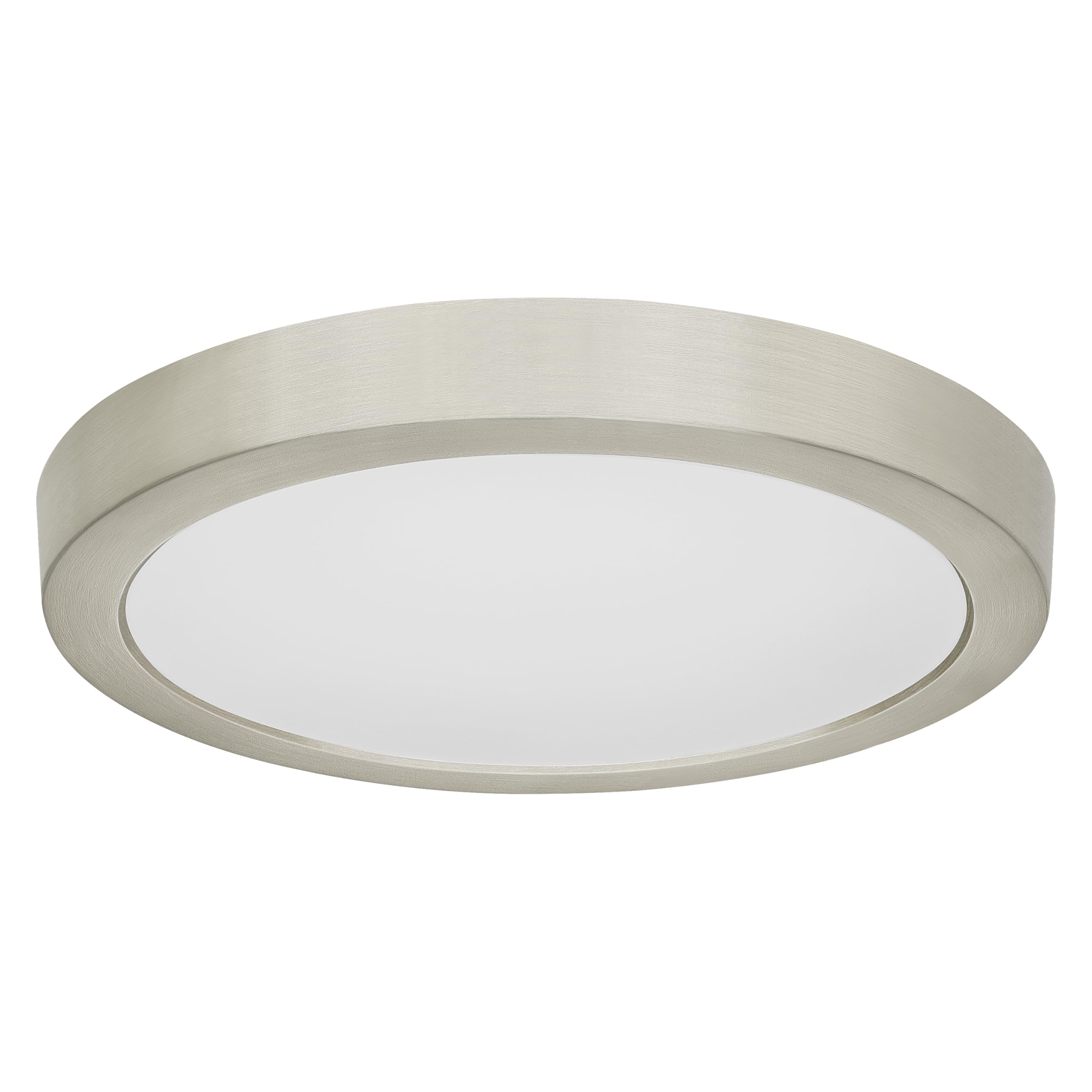Sylvania 12 LED Flush Mount Ceiling Light Fixture, 24W, 1600 LMS, Hardwired, 3000K, Warm White, Brushed Nickel, LED Lights for B